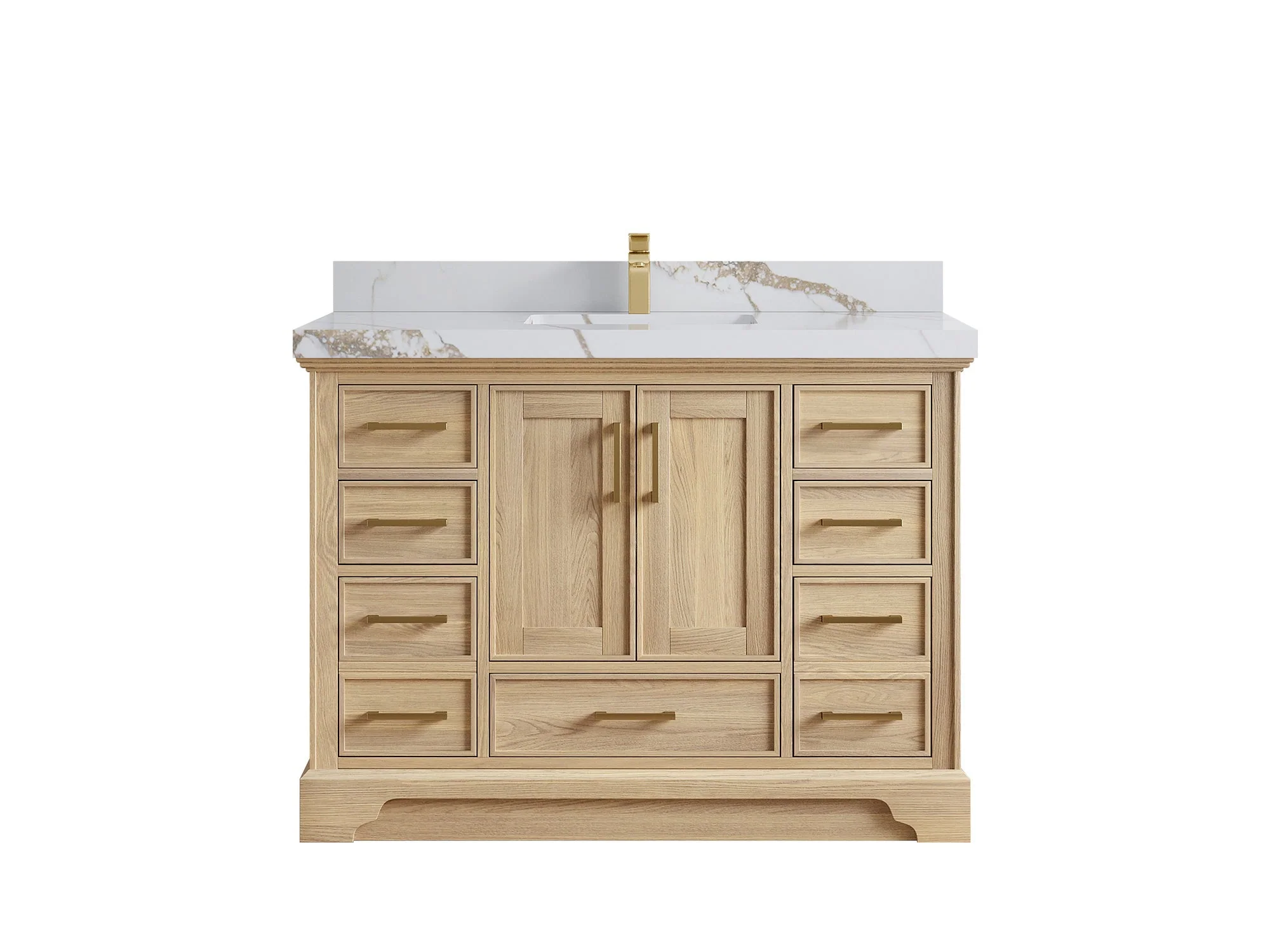 Charlotte White Oak 48 in. W x 22 in. D Single Sink Bathroom Vanity - Image 17