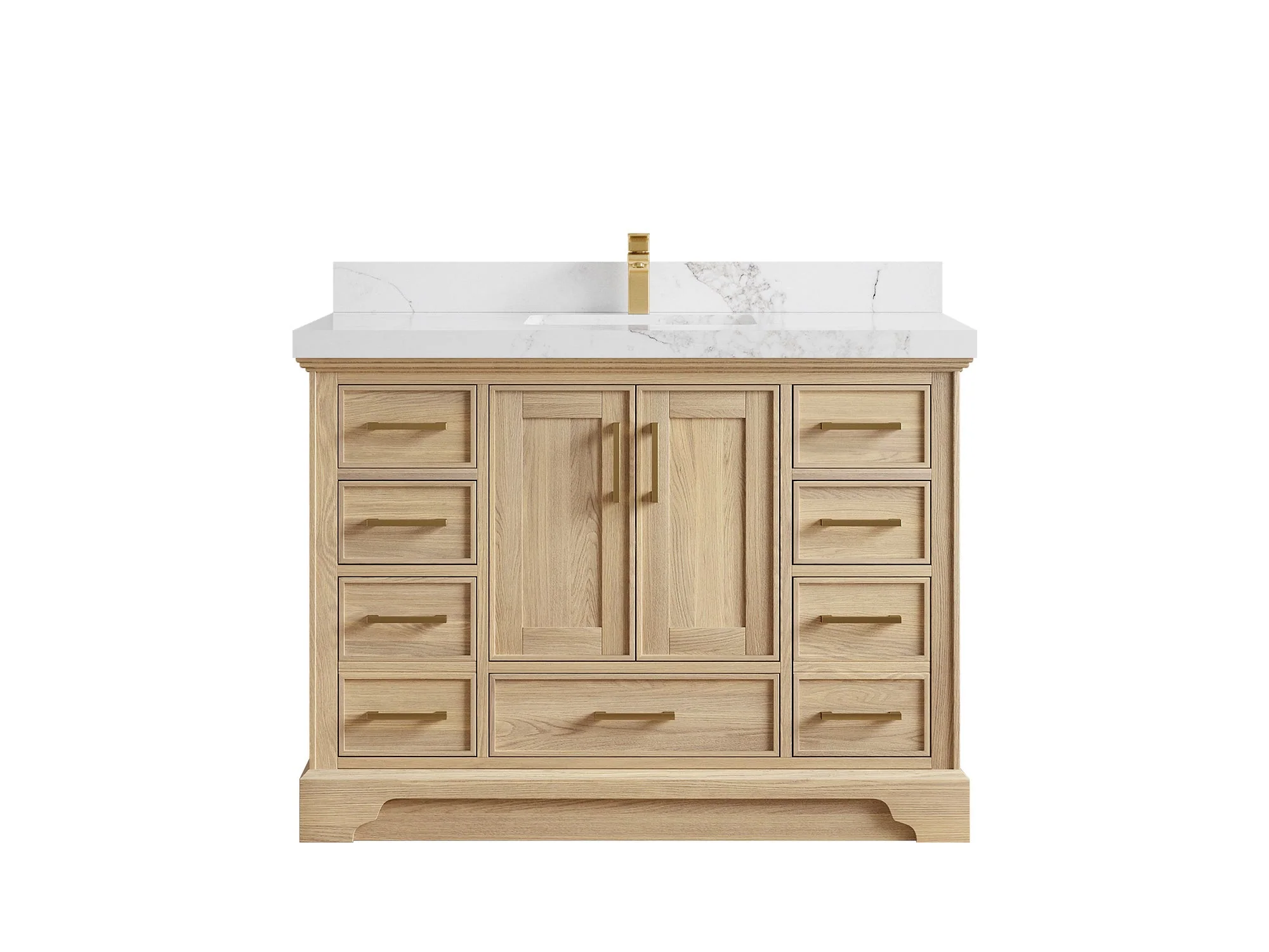 Charlotte White Oak 48 in. W x 22 in. D Single Sink Bathroom Vanity - Image 21