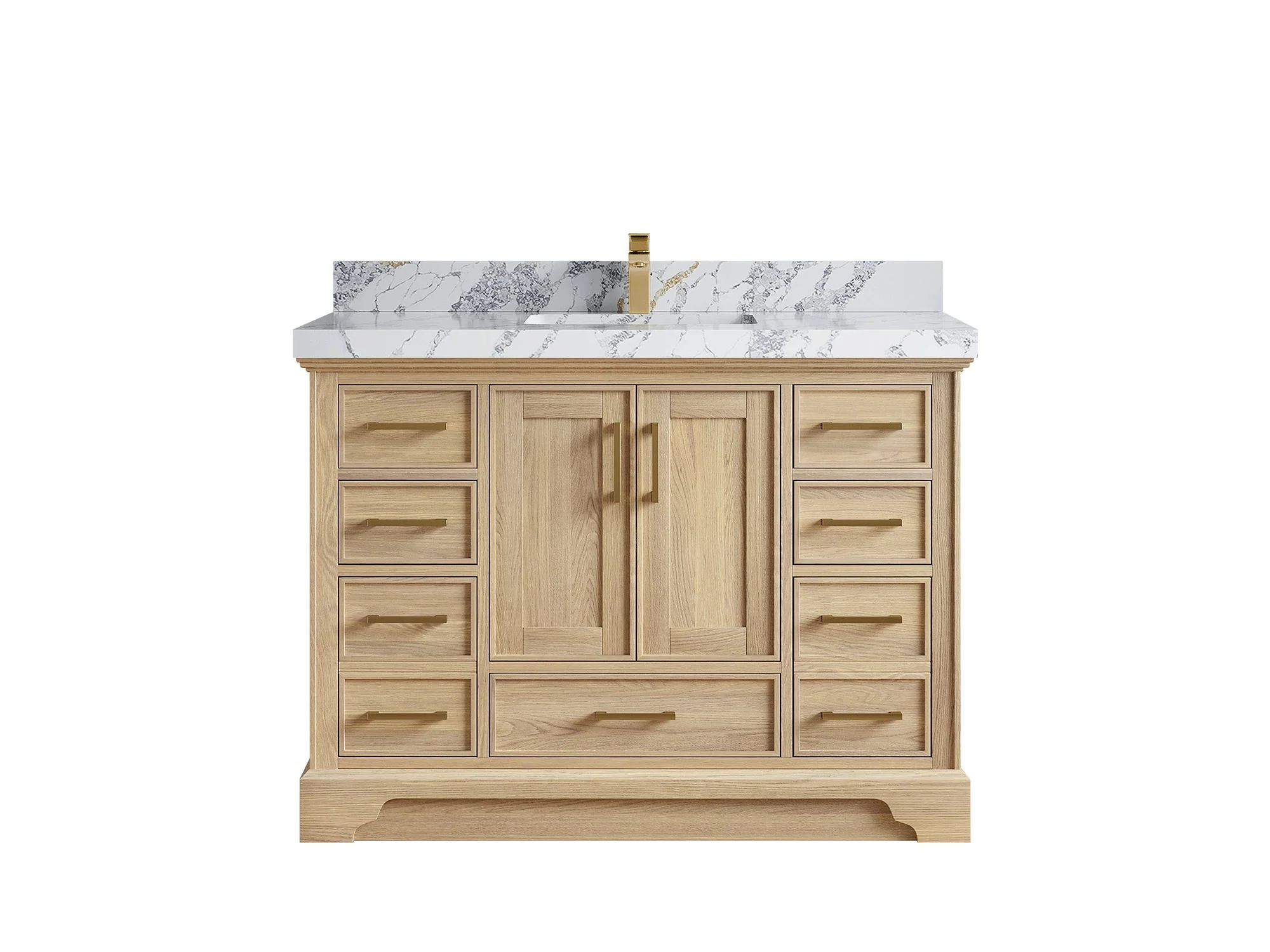 Charlotte White Oak 48 in. W x 22 in. D Single Sink Bathroom Vanity - Image 23
