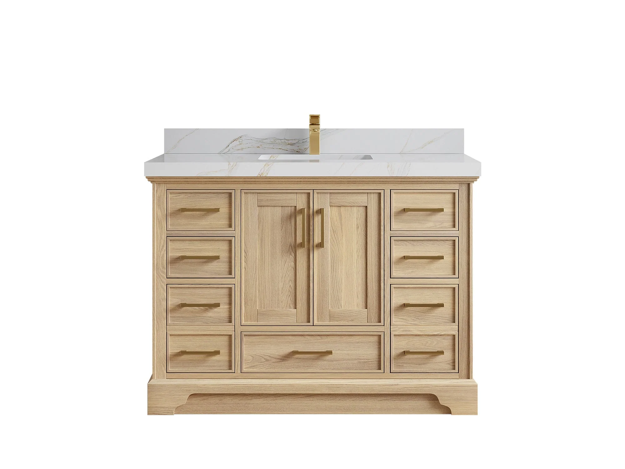 Charlotte White Oak 48 in. W x 22 in. D Single Sink Bathroom Vanity - Image 25