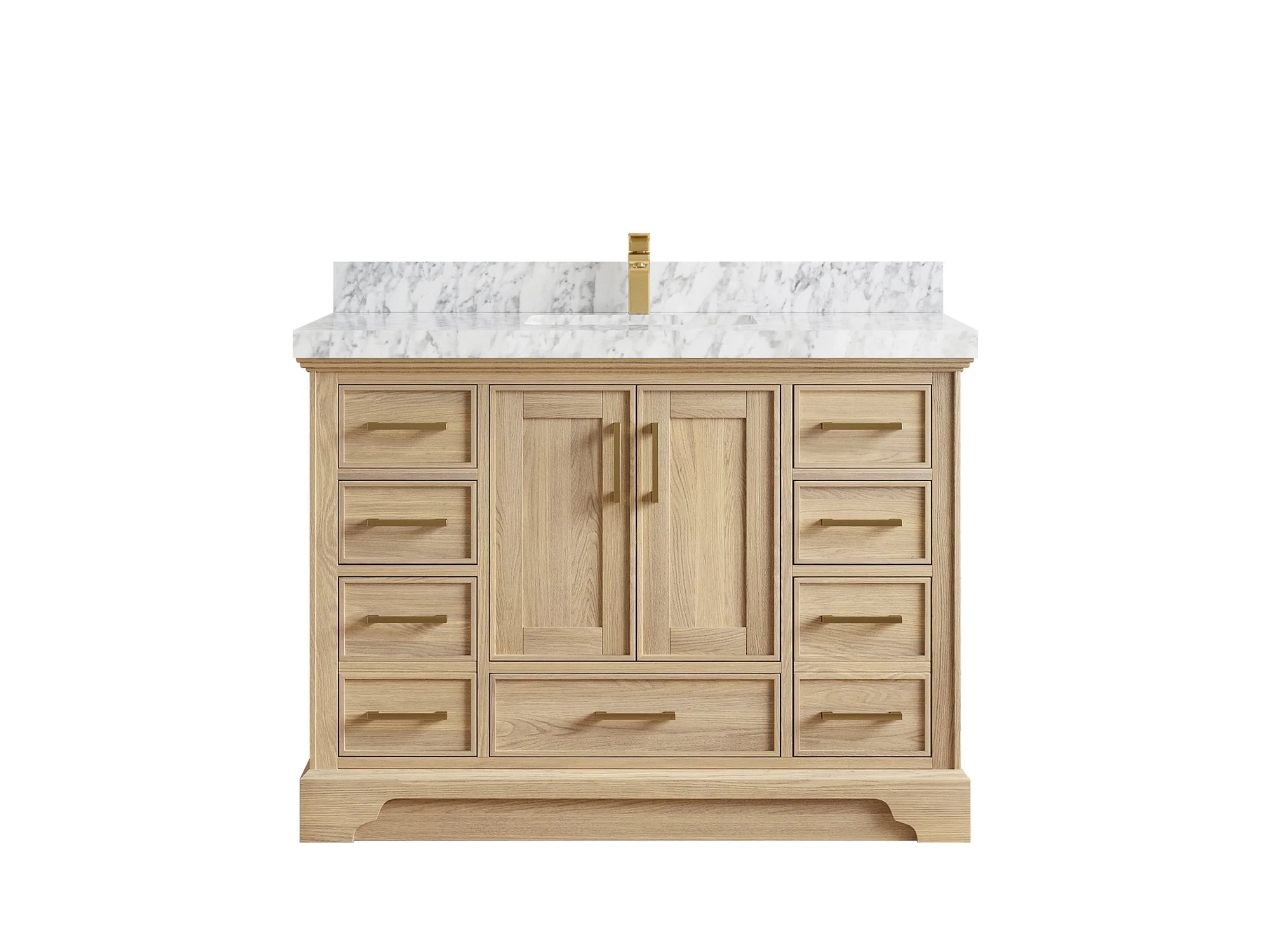 Charlotte White Oak 48 in. W x 22 in. D Single Sink Bathroom Vanity - Image 27