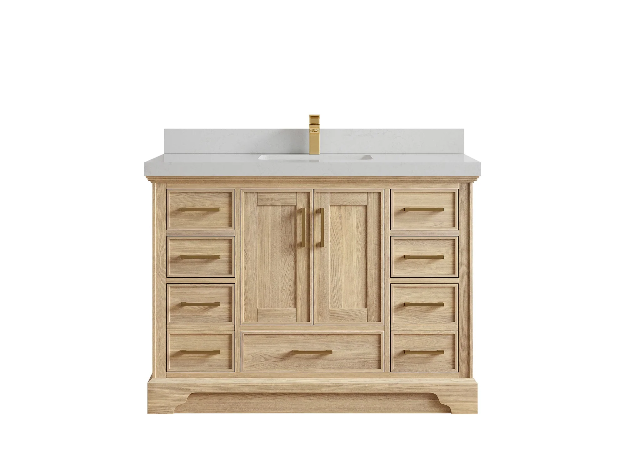 Charlotte White Oak 48 in. W x 22 in. D Single Sink Bathroom Vanity - Image 29