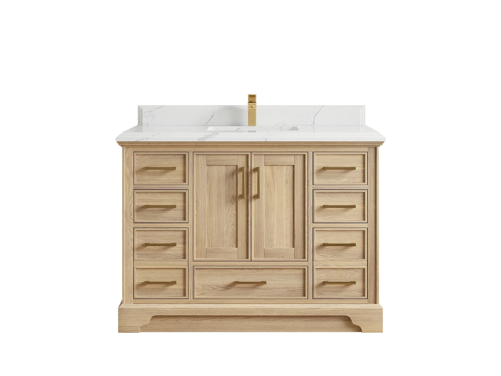 Charlotte White Oak 48 in. W x 22 in. D Single Sink Bathroom Vanity - Image 31