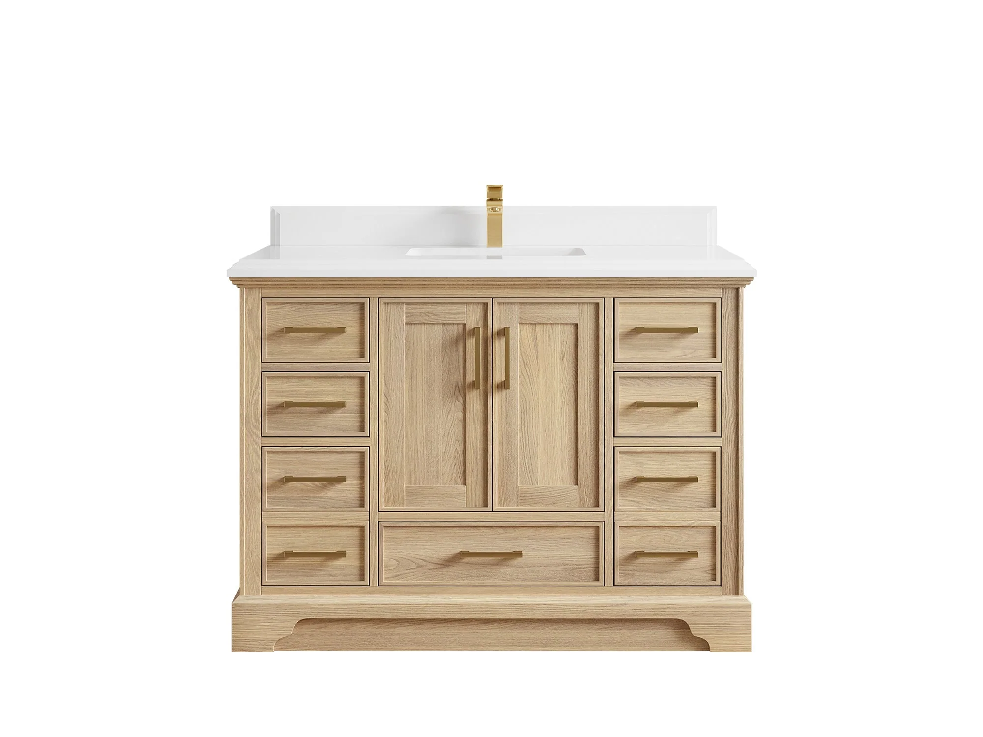 Charlotte White Oak 48 in. W x 22 in. D Single Sink Bathroom Vanity - Image 35