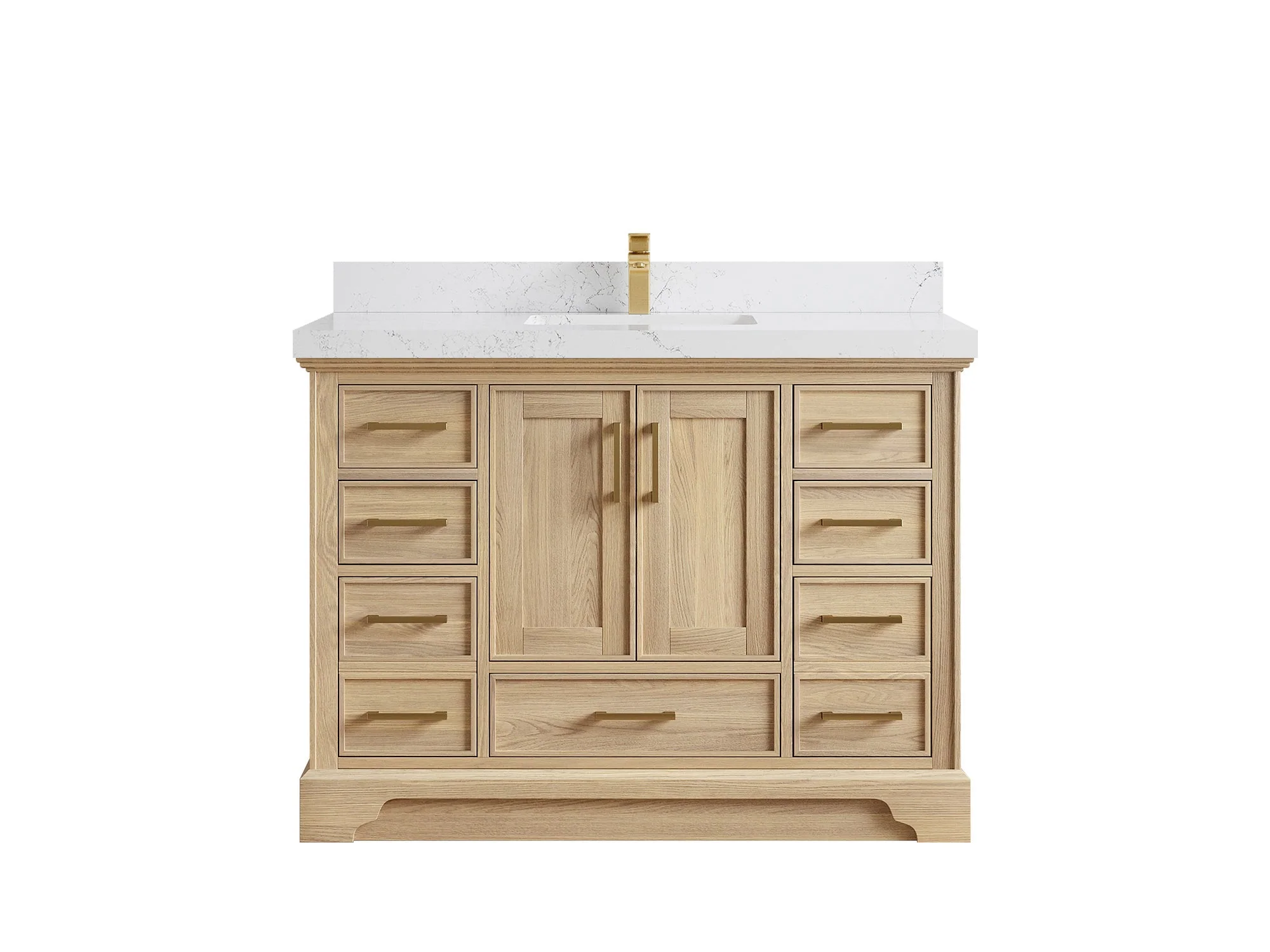 Charlotte White Oak 48 in. W x 22 in. D Single Sink Bathroom Vanity - Image 37