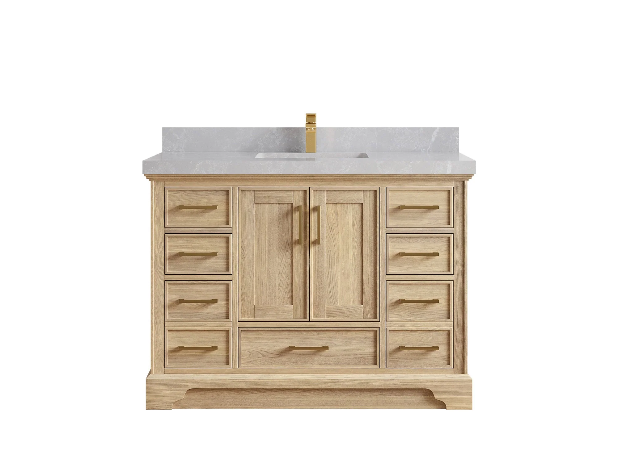 Charlotte White Oak 48 in. W x 22 in. D Single Sink Bathroom Vanity - Image 39