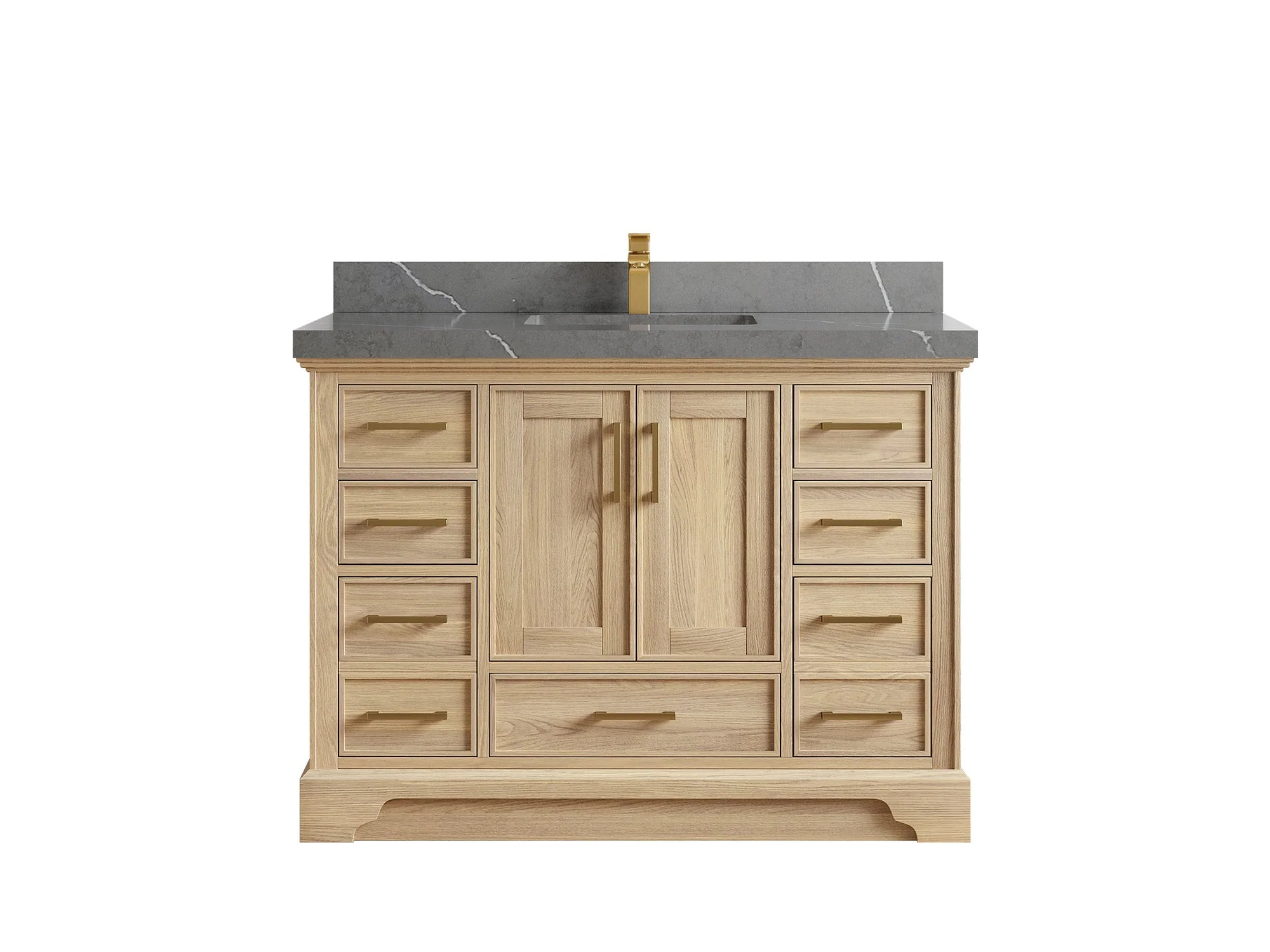Charlotte White Oak 48 in. W x 22 in. D Single Sink Bathroom Vanity - Image 41