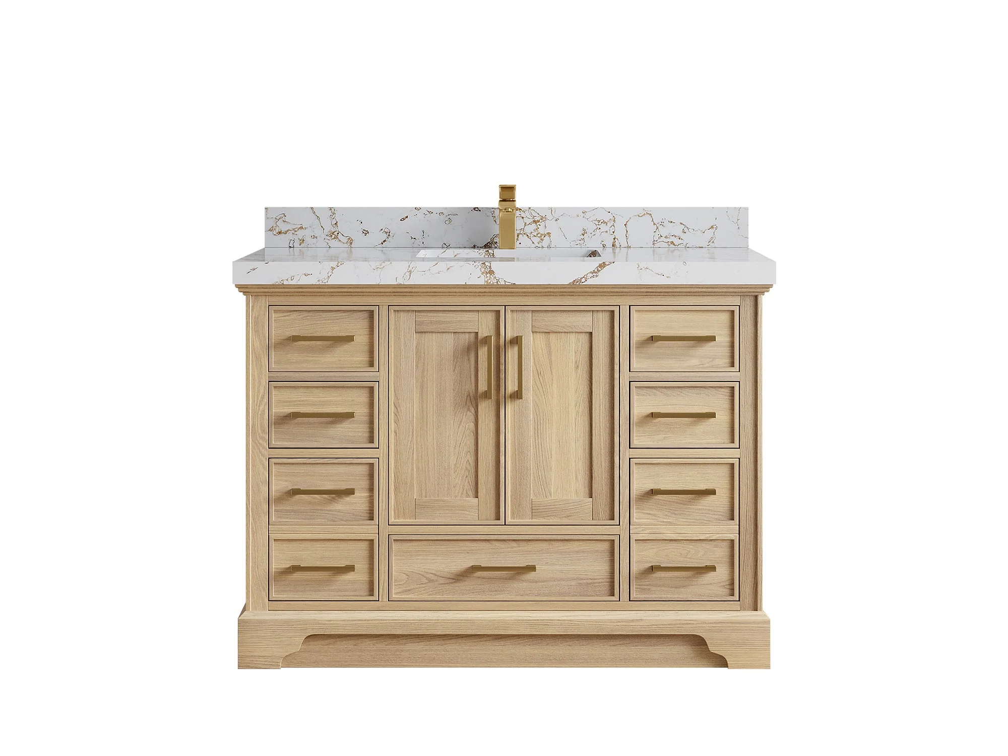 Charlotte White Oak 48 in. W x 22 in. D Single Sink Bathroom Vanity - Image 45