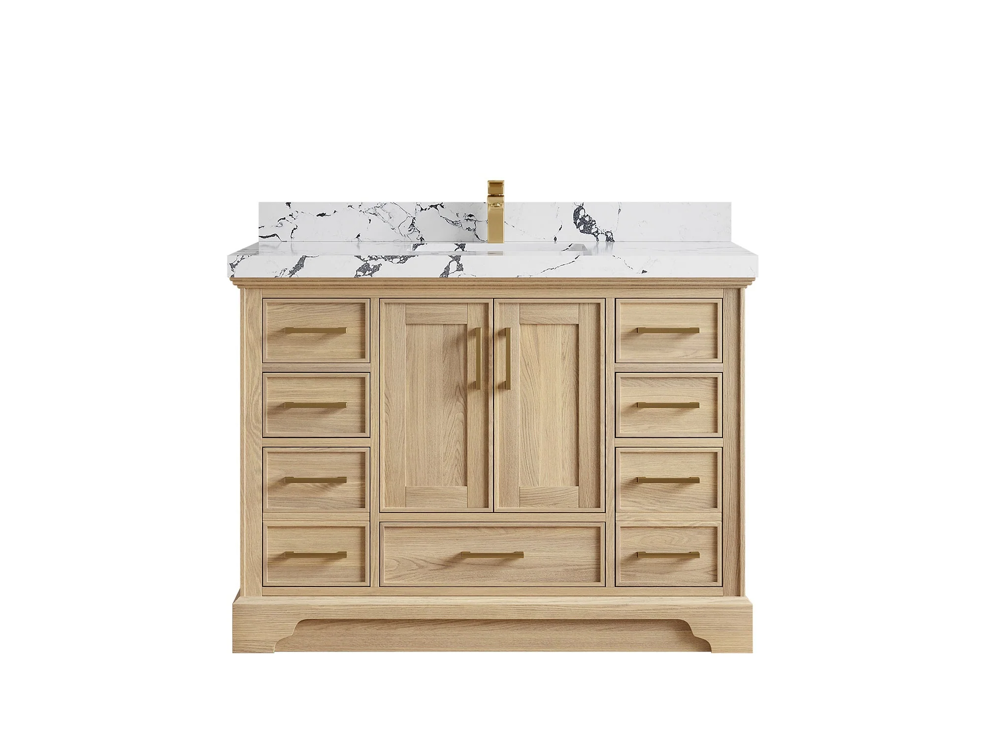 Charlotte White Oak 48 in. W x 22 in. D Single Sink Bathroom Vanity - Image 47