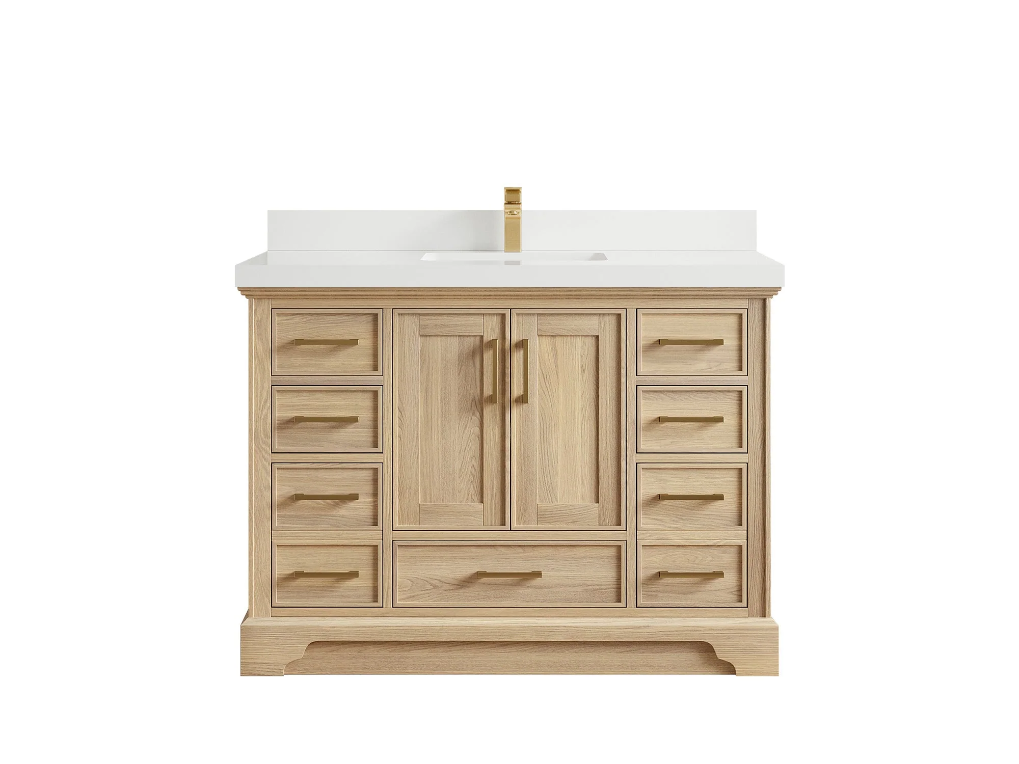 Charlotte White Oak 48 in. W x 22 in. D Single Sink Bathroom Vanity - Image 51