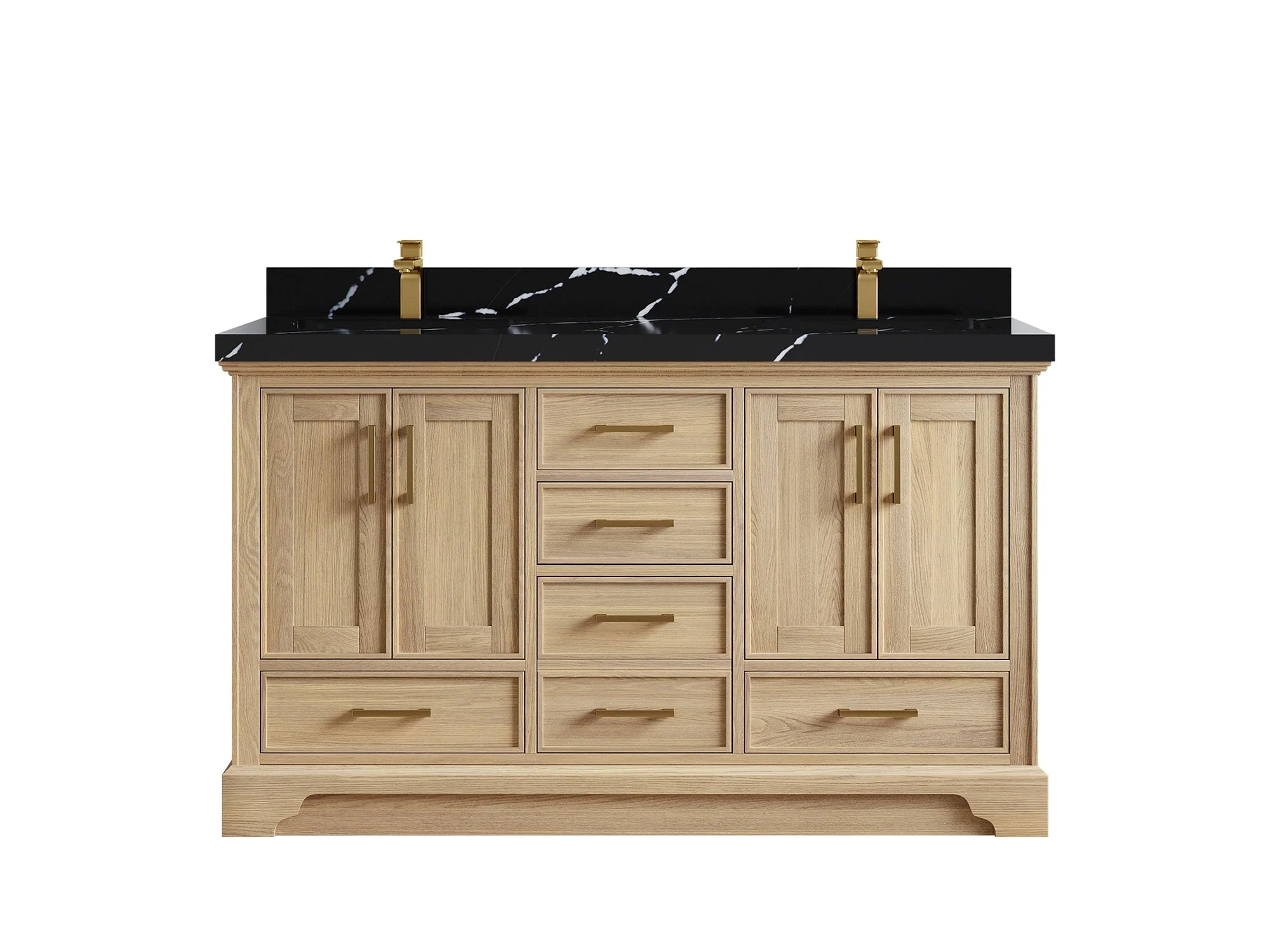 Charlotte White Oak 60 in. W x 22 in. D Double Sink Bathroom Vanity - Image 15