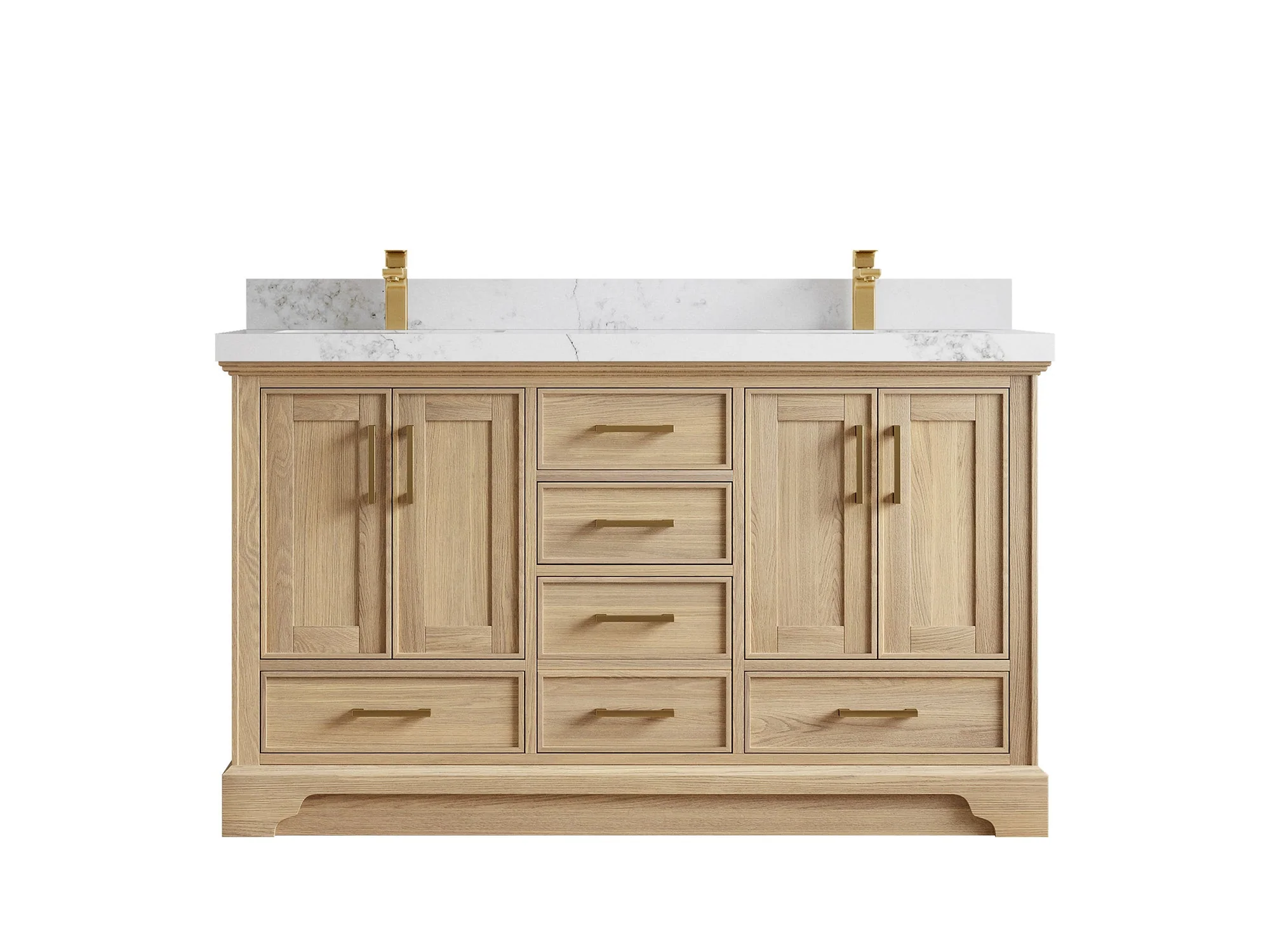 Charlotte White Oak 60 in. W x 22 in. D Double Sink Bathroom Vanity - Image 21