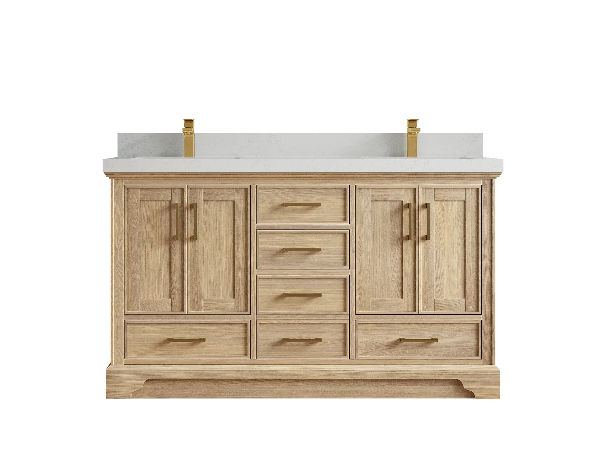 Charlotte White Oak 60 in. W x 22 in. D Double Sink Bathroom Vanity - Image 27