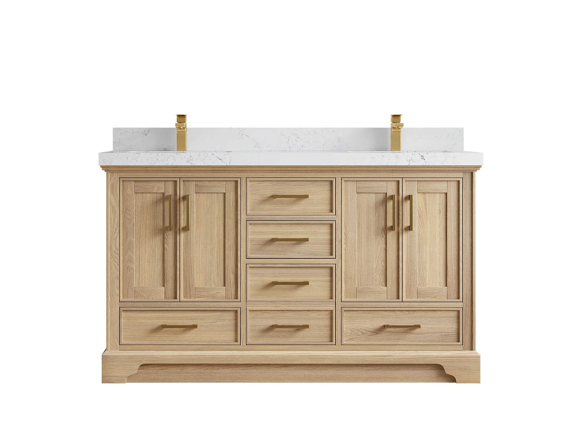 Charlotte White Oak 60 in. W x 22 in. D Double Sink Bathroom Vanity - Image 34