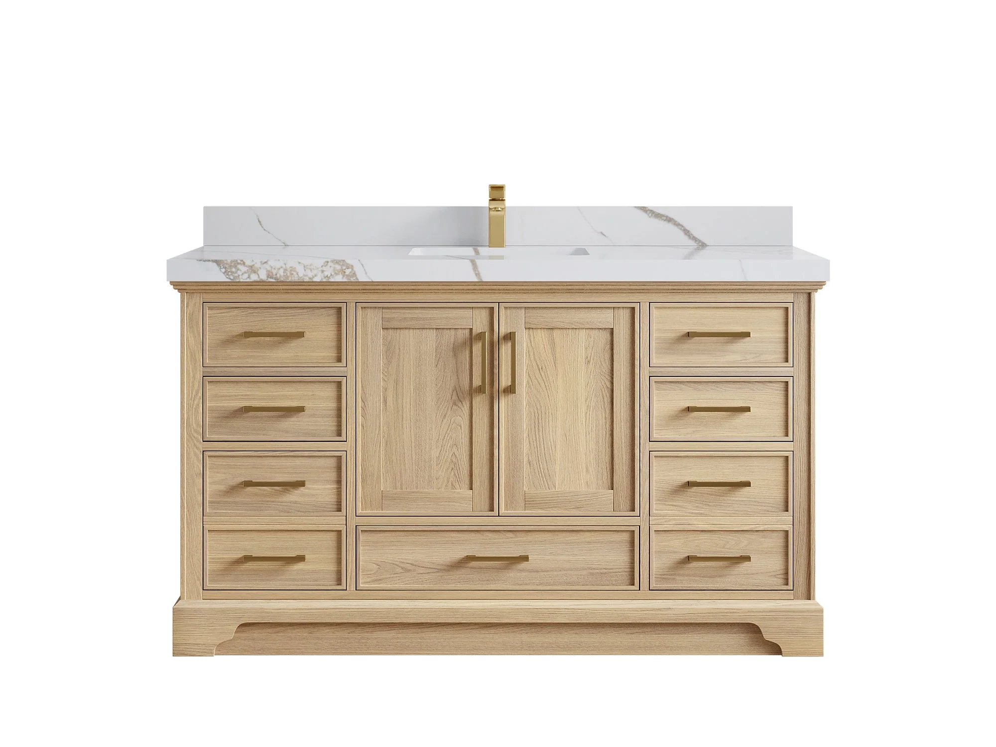 Charlotte White Oak 60 in. W x 22 in. D Single Sink Bathroom Vanity - Image 17
