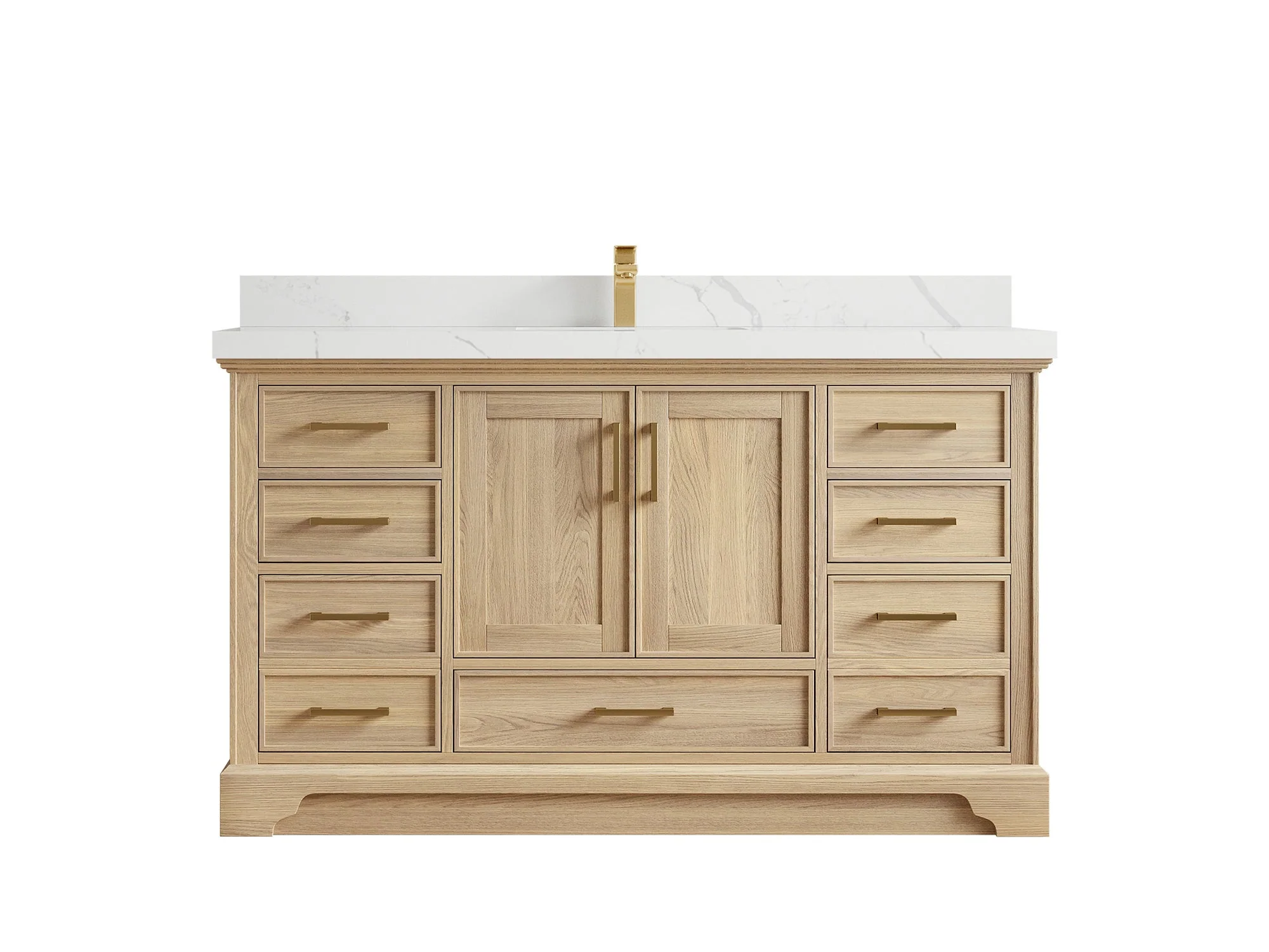 Charlotte White Oak 60 in. W x 22 in. D Single Sink Bathroom Vanity - Image 19