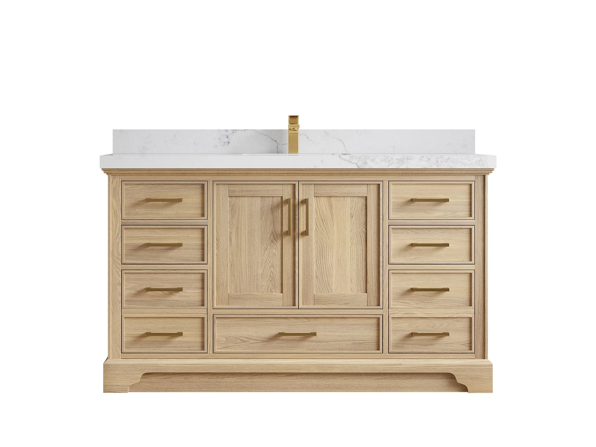 Charlotte White Oak 60 in. W x 22 in. D Single Sink Bathroom Vanity - Image 21