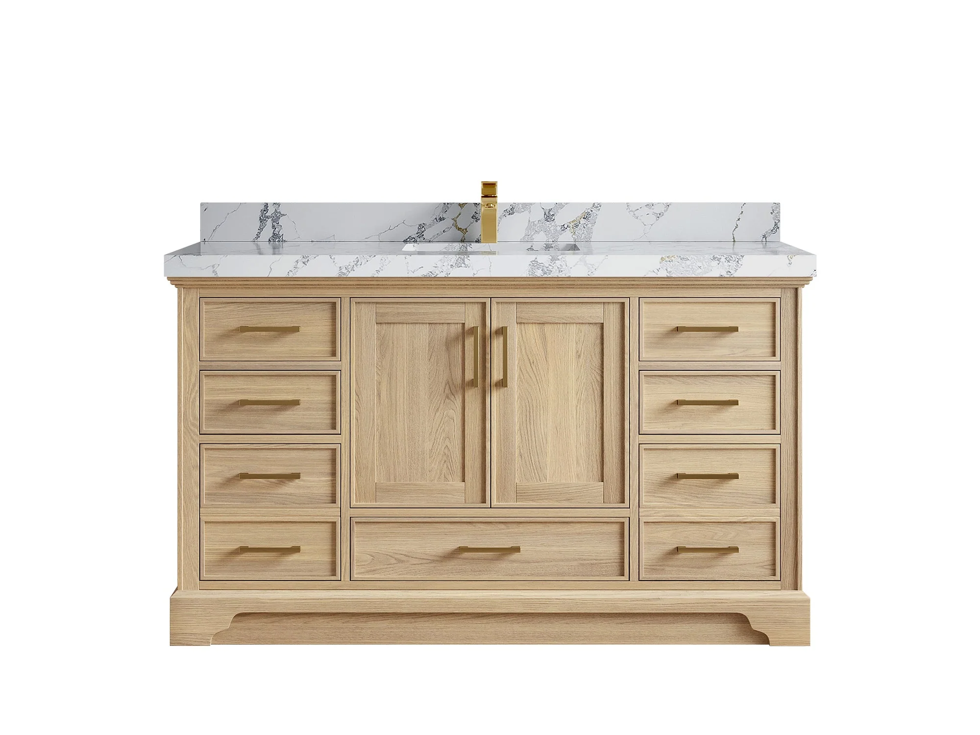 Charlotte White Oak 60 in. W x 22 in. D Single Sink Bathroom Vanity - Image 23