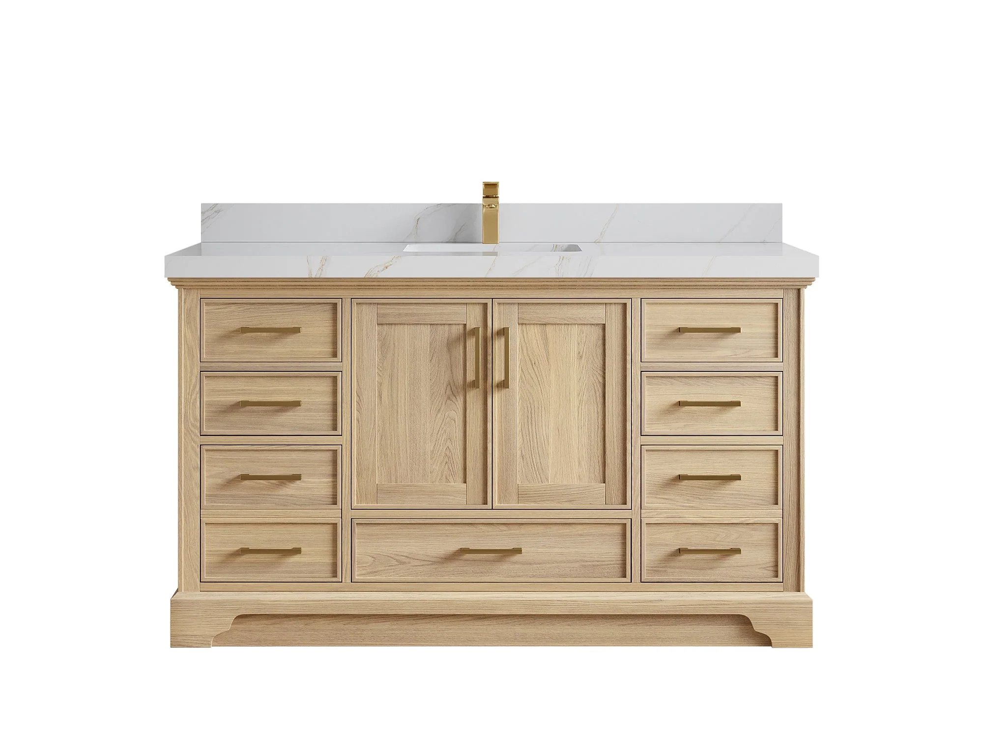 Charlotte White Oak 60 in. W x 22 in. D Single Sink Bathroom Vanity - Image 25