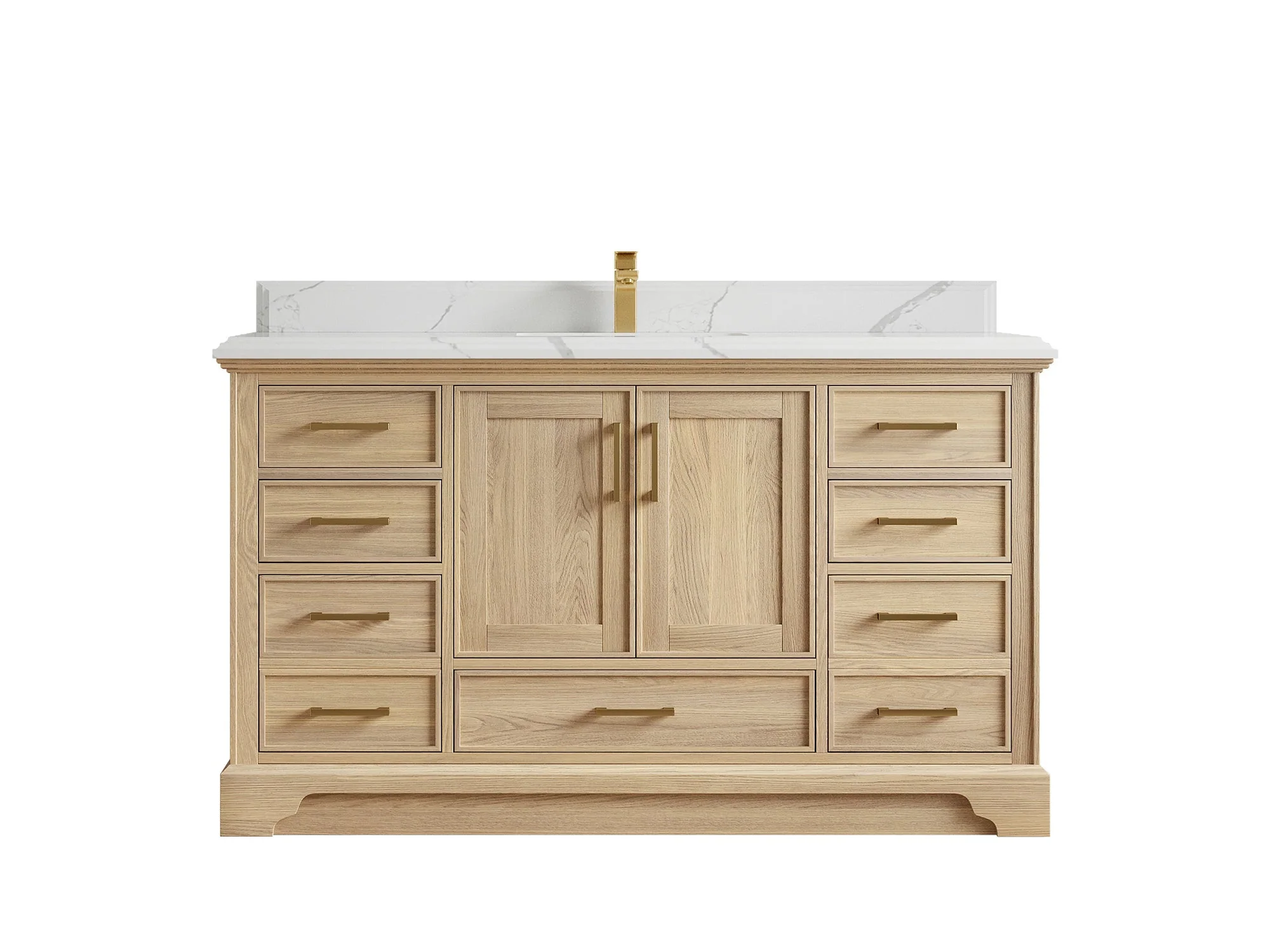 Charlotte White Oak 60 in. W x 22 in. D Single Sink Bathroom Vanity - Image 31