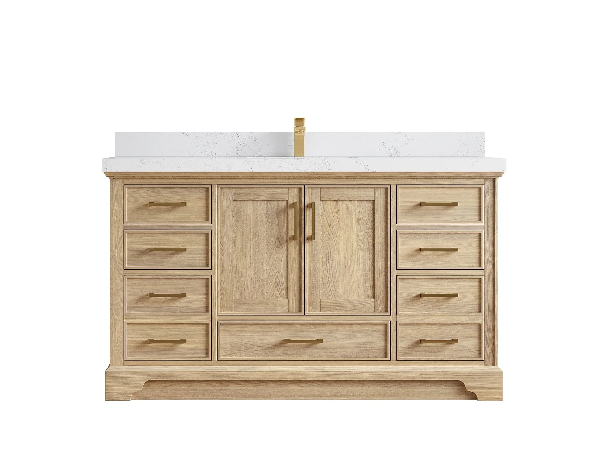 Charlotte White Oak 60 in. W x 22 in. D Single Sink Bathroom Vanity - Image 37
