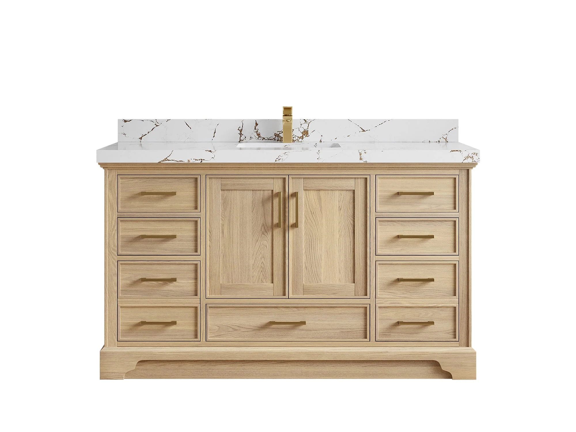 Charlotte White Oak 60 in. W x 22 in. D Single Sink Bathroom Vanity - Image 43