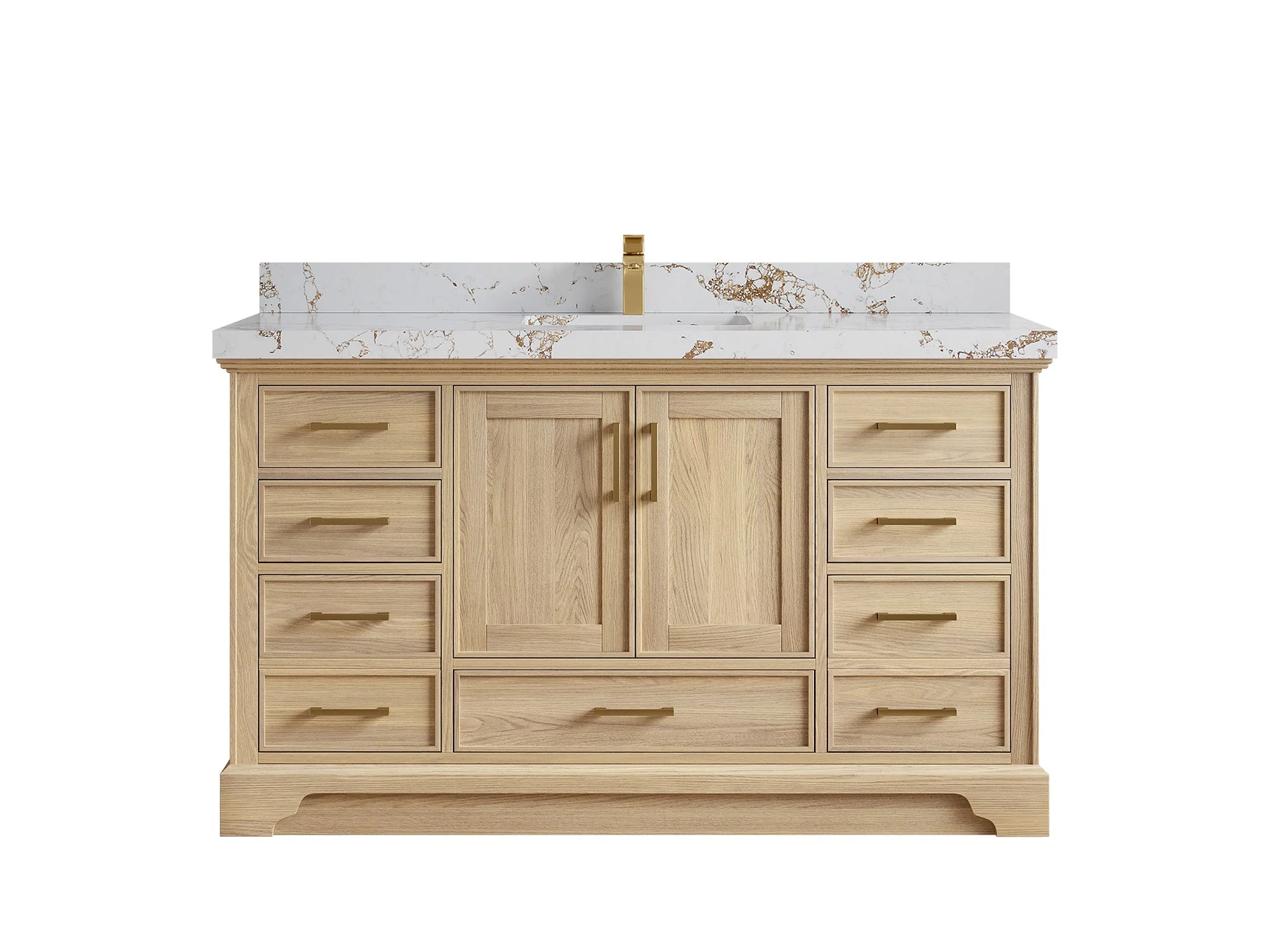 Charlotte White Oak 60 in. W x 22 in. D Single Sink Bathroom Vanity - Image 45
