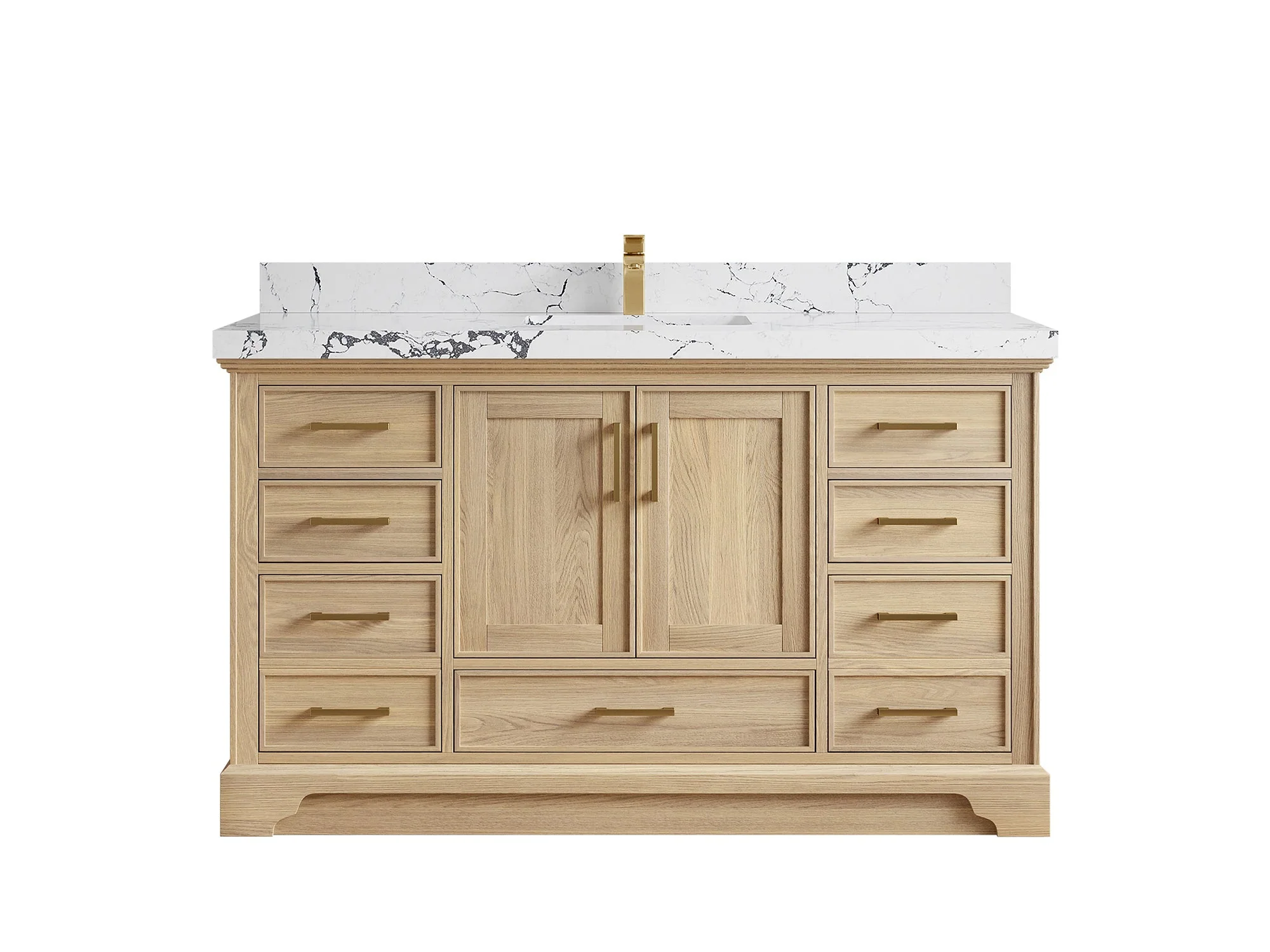 Charlotte White Oak 60 in. W x 22 in. D Single Sink Bathroom Vanity - Image 47