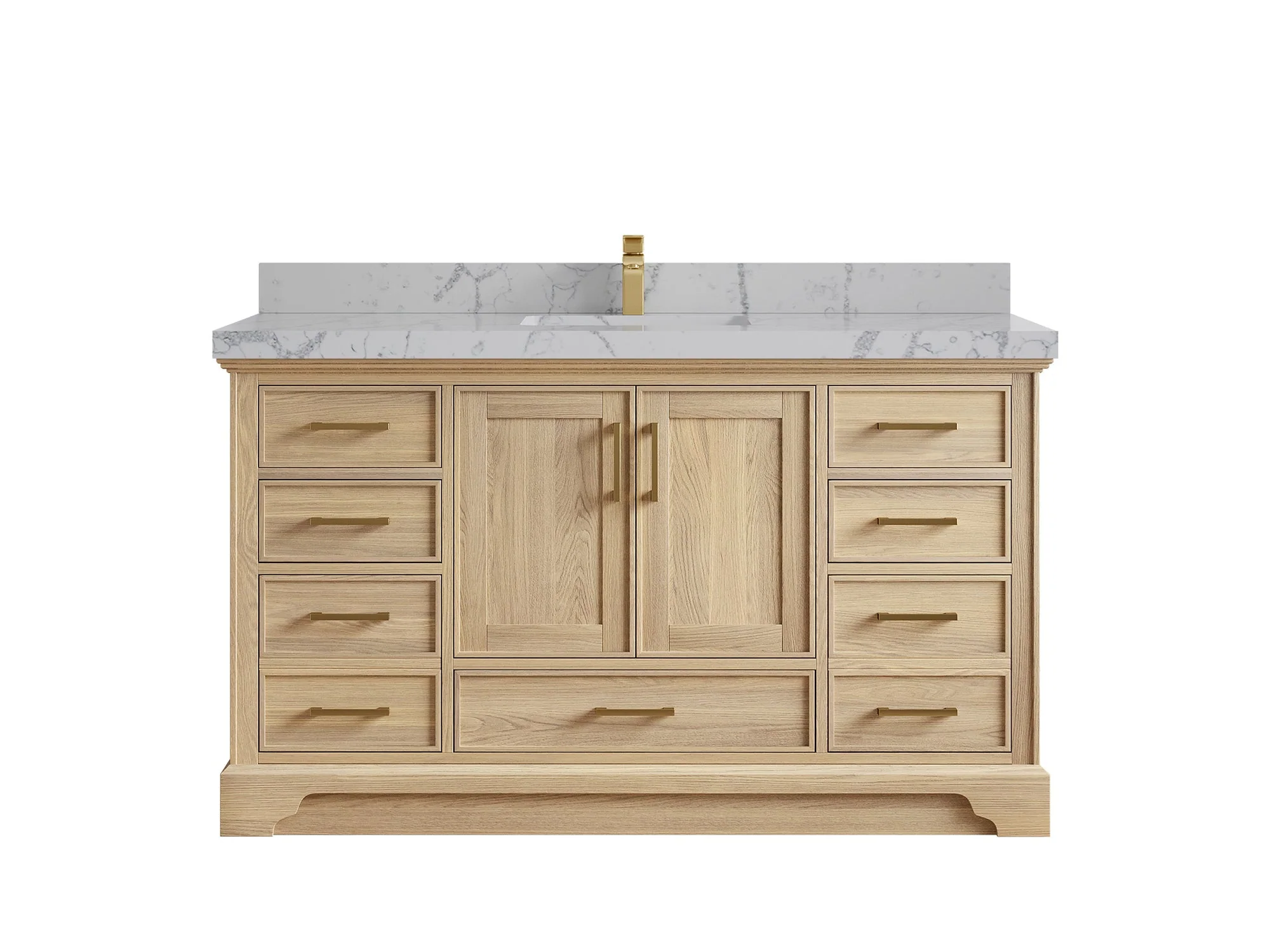 Charlotte White Oak 60 in. W x 22 in. D Single Sink Bathroom Vanity - Image 49