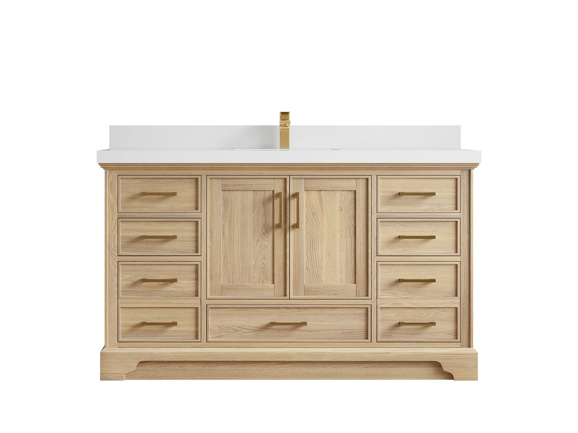Charlotte White Oak 60 in. W x 22 in. D Single Sink Bathroom Vanity - Image 51