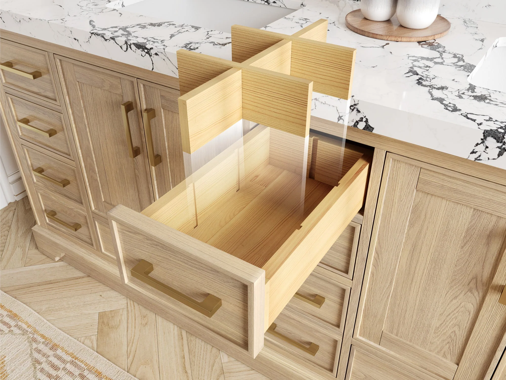 Charlotte White Oak 60 in. W x 22 in. D Single Sink Bathroom Vanity - Image 7