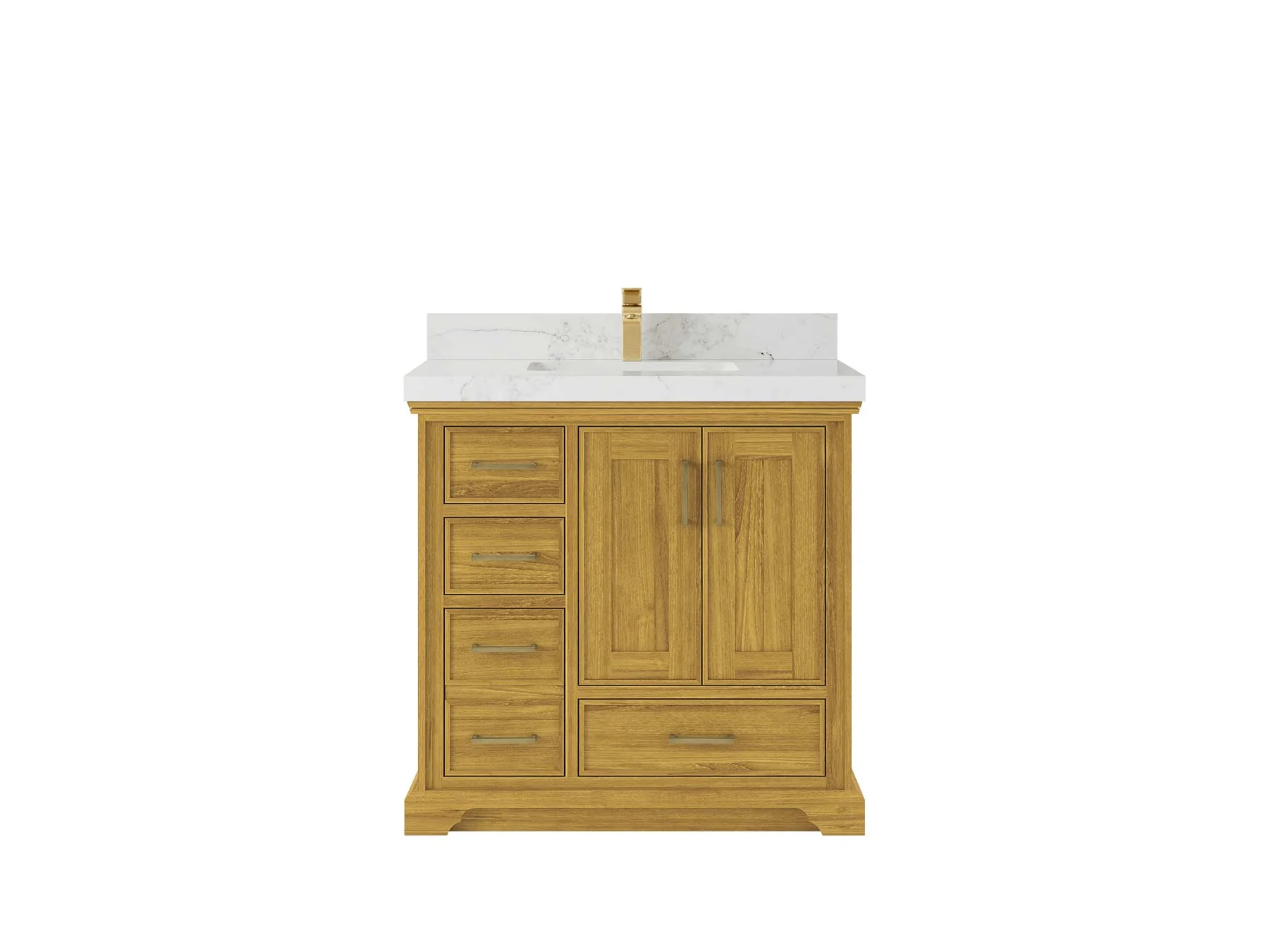Charlotte White Oak 36 in. W x 22 in. D Center Sink Bathroom Vanity - Image 10