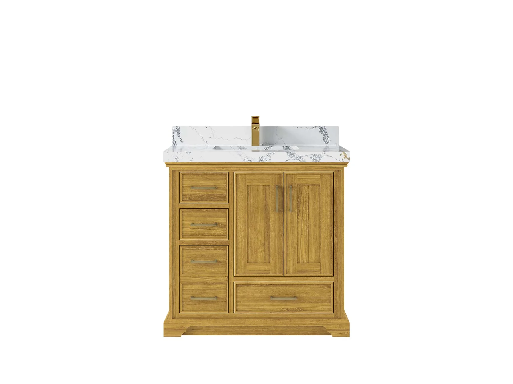 Charlotte White Oak 36 in. W x 22 in. D Center Sink Bathroom Vanity - Image 11