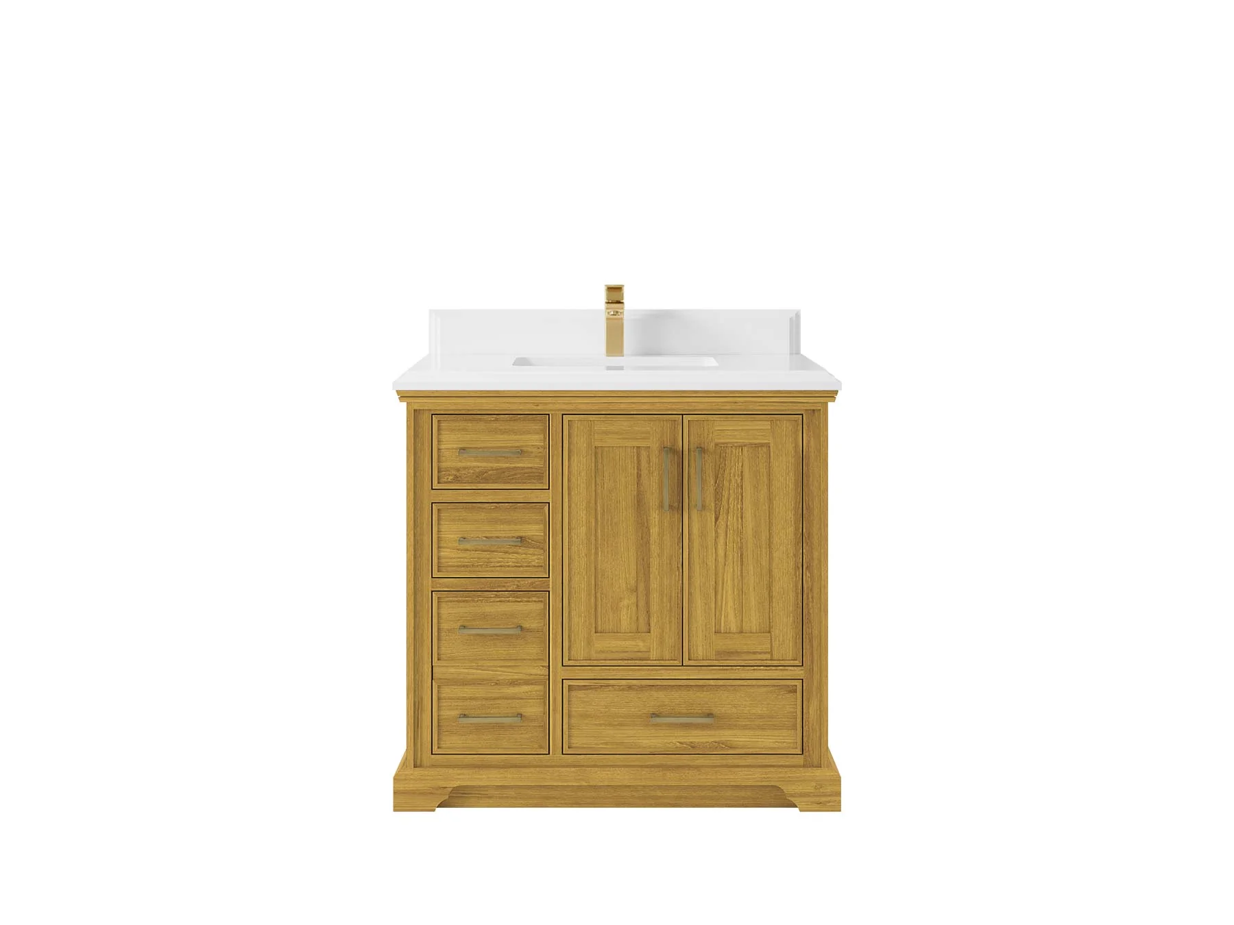 Charlotte White Oak 36 in. W x 22 in. D Center Sink Bathroom Vanity - Image 15