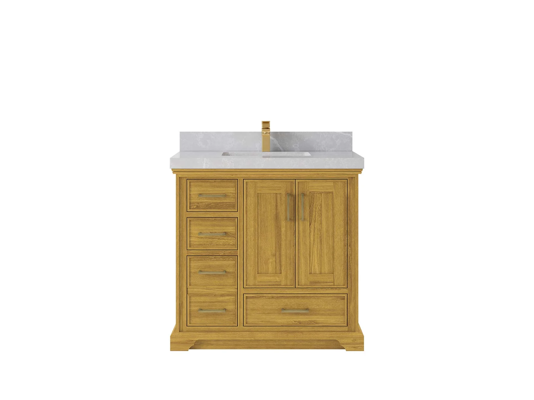 Charlotte White Oak 36 in. W x 22 in. D Center Sink Bathroom Vanity - Image 17