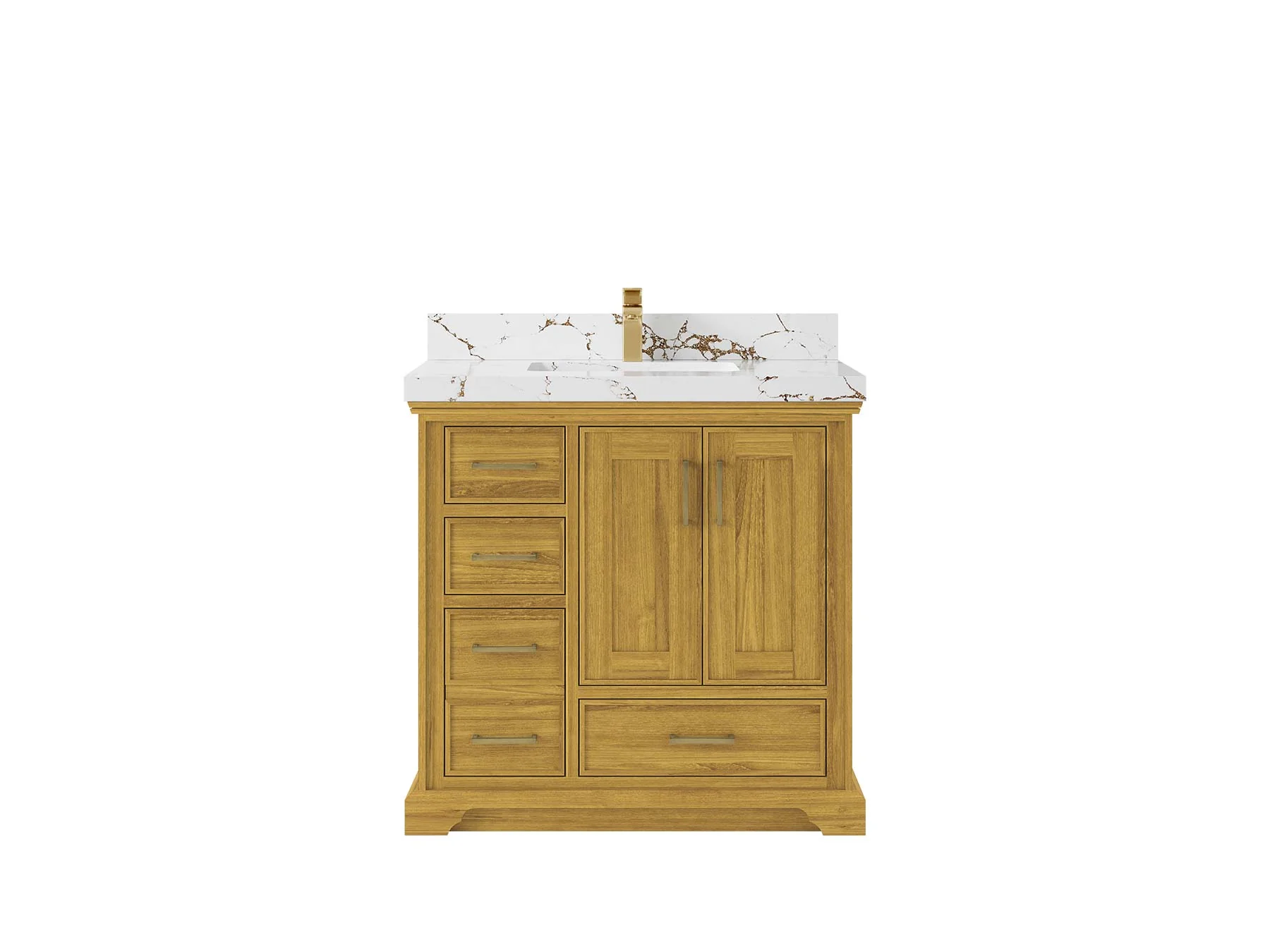 Charlotte White Oak 36 in. W x 22 in. D Center Sink Bathroom Vanity - Image 19