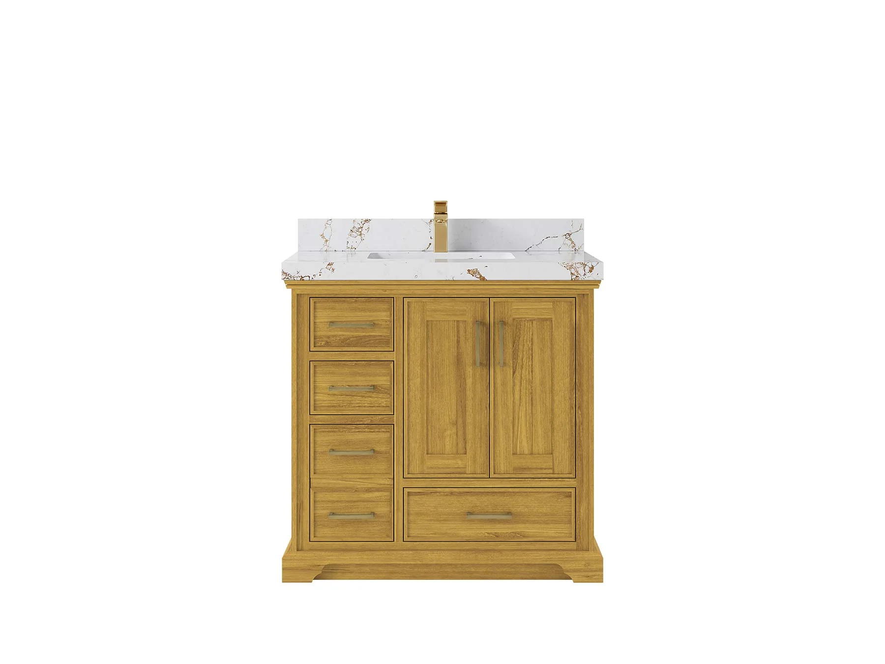 Charlotte White Oak 36 in. W x 22 in. D Center Sink Bathroom Vanity - Image 20