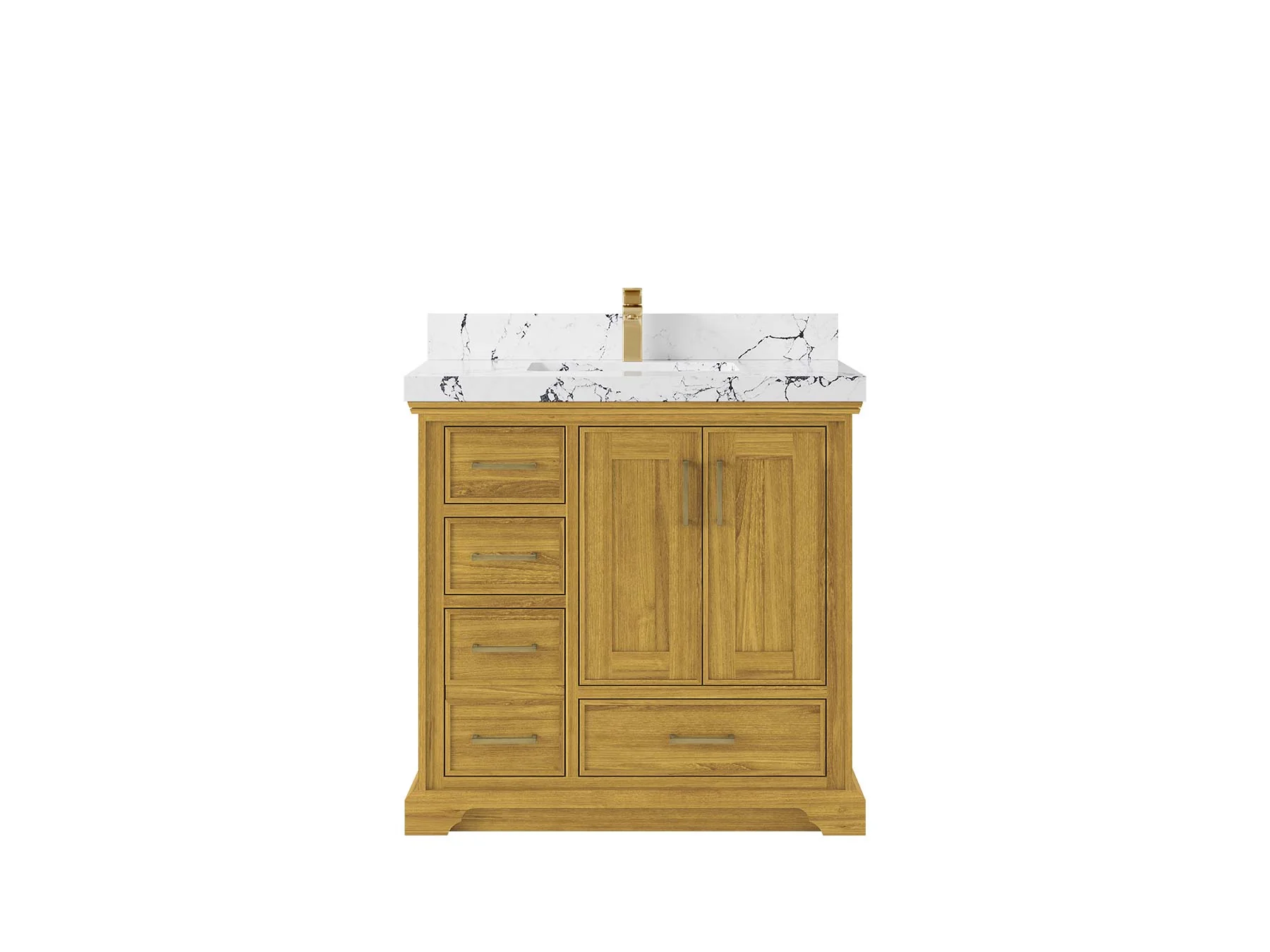 Charlotte White Oak 36 in. W x 22 in. D Center Sink Bathroom Vanity - Image 21