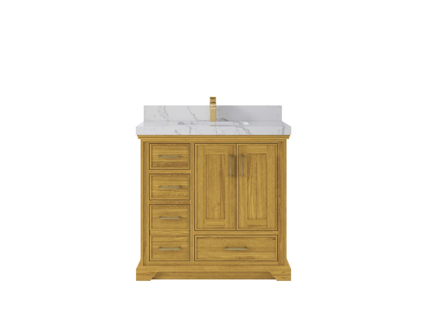 Charlotte White Oak 36 in. W x 22 in. D Center Sink Bathroom Vanity - Image 22