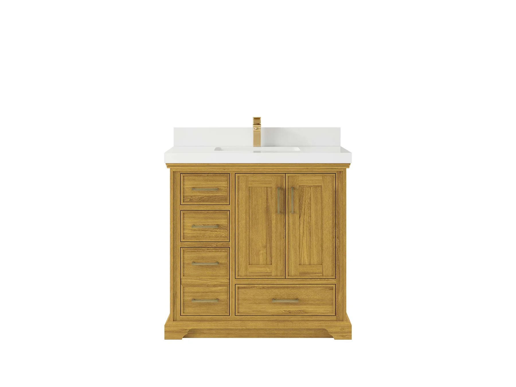 Charlotte White Oak 36 in. W x 22 in. D Center Sink Bathroom Vanity - Image 23