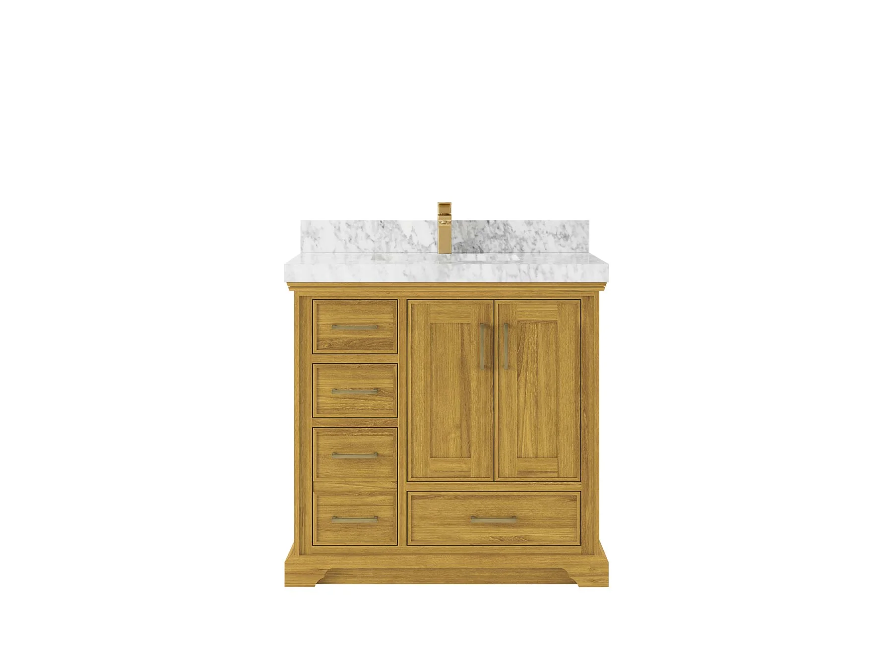 Charlotte White Oak 36 in. W x 22 in. D Center Sink Bathroom Vanity - Image 5