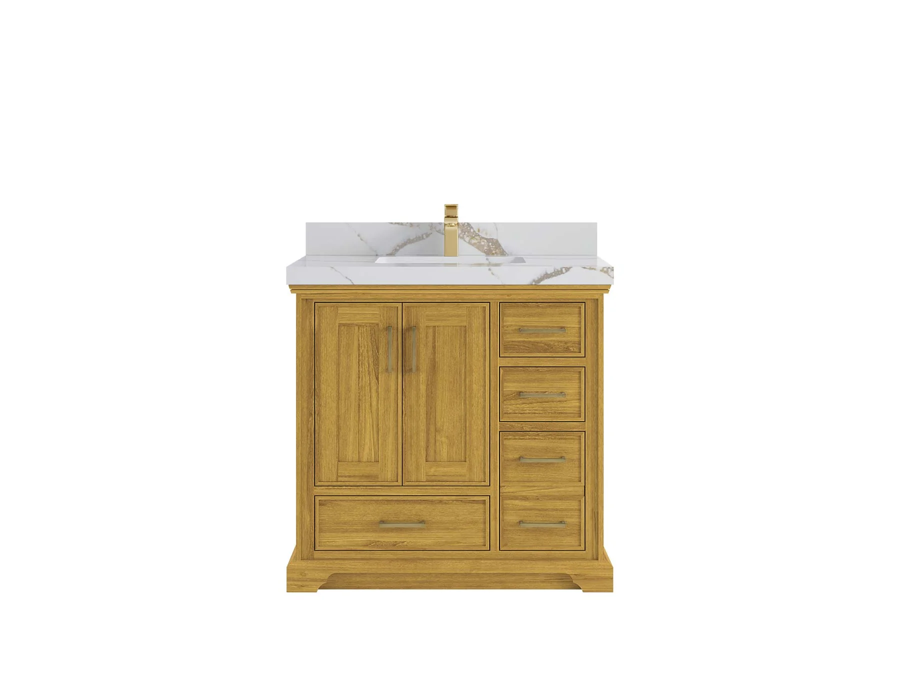 Charlotte White Oak 36 in. W x 22 in. D Center Sink Bathroom Vanity - Image 10