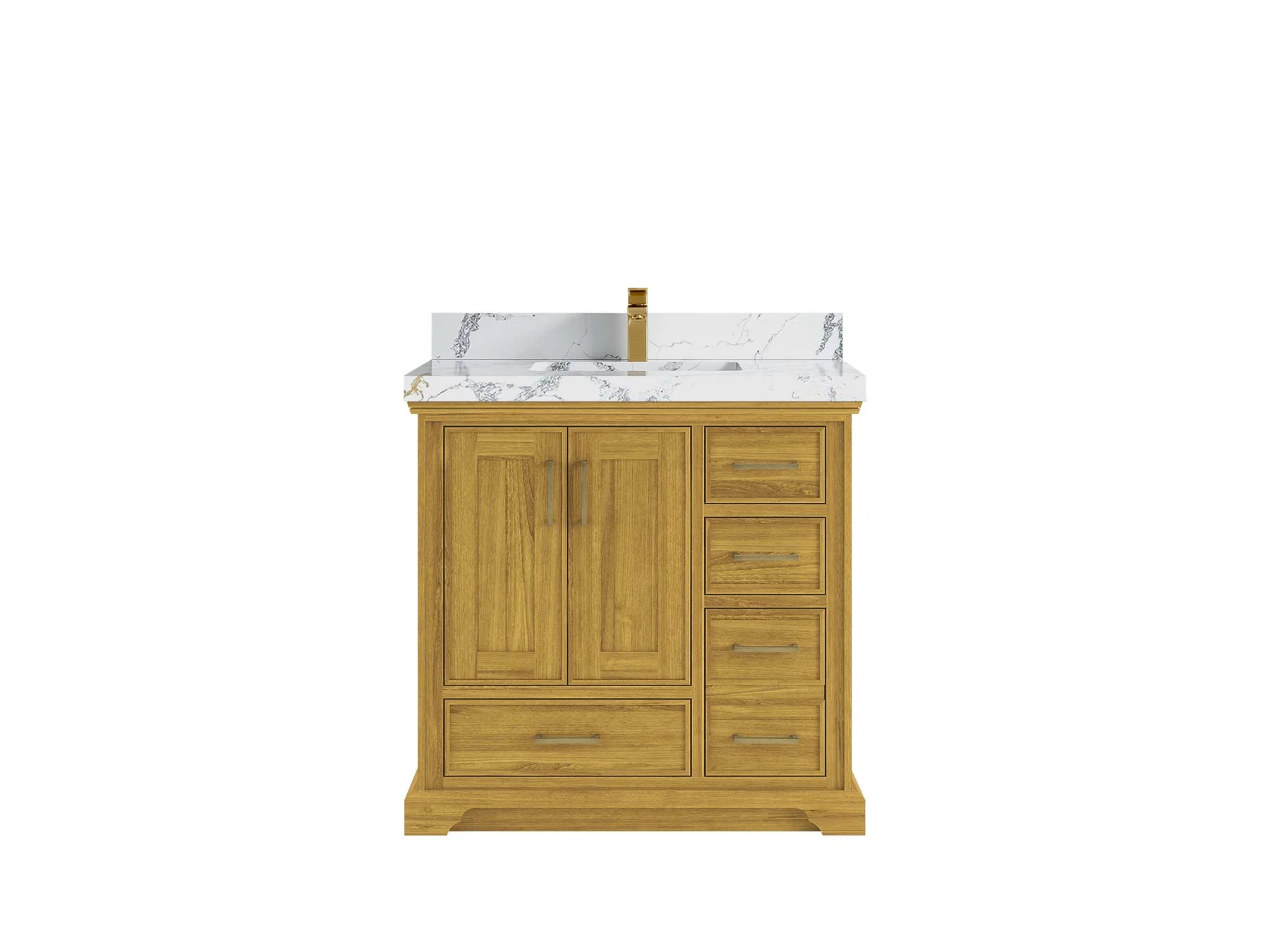 Charlotte White Oak 36 in. W x 22 in. D Center Sink Bathroom Vanity - Image 13