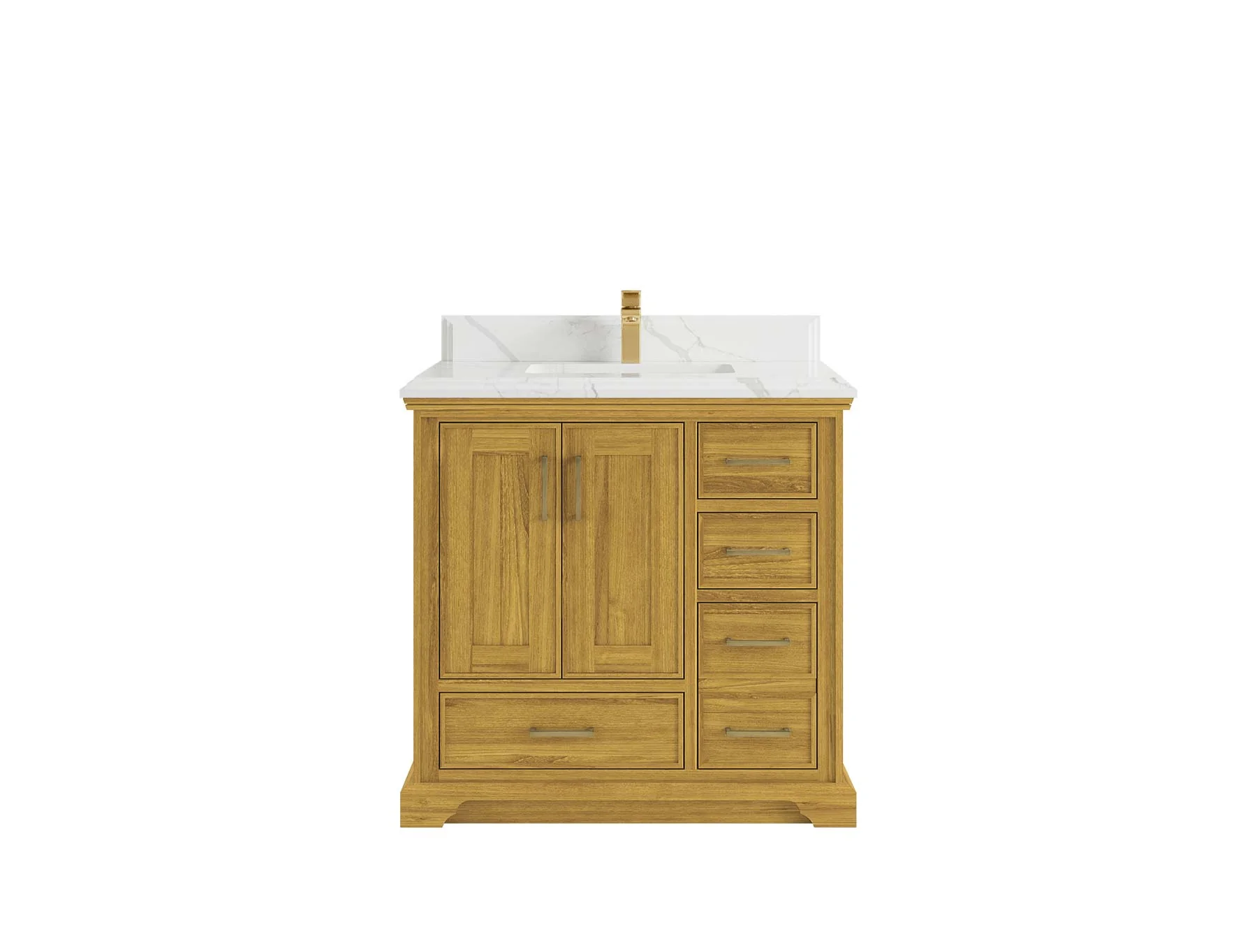 Charlotte White Oak 36 in. W x 22 in. D Center Sink Bathroom Vanity - Image 15