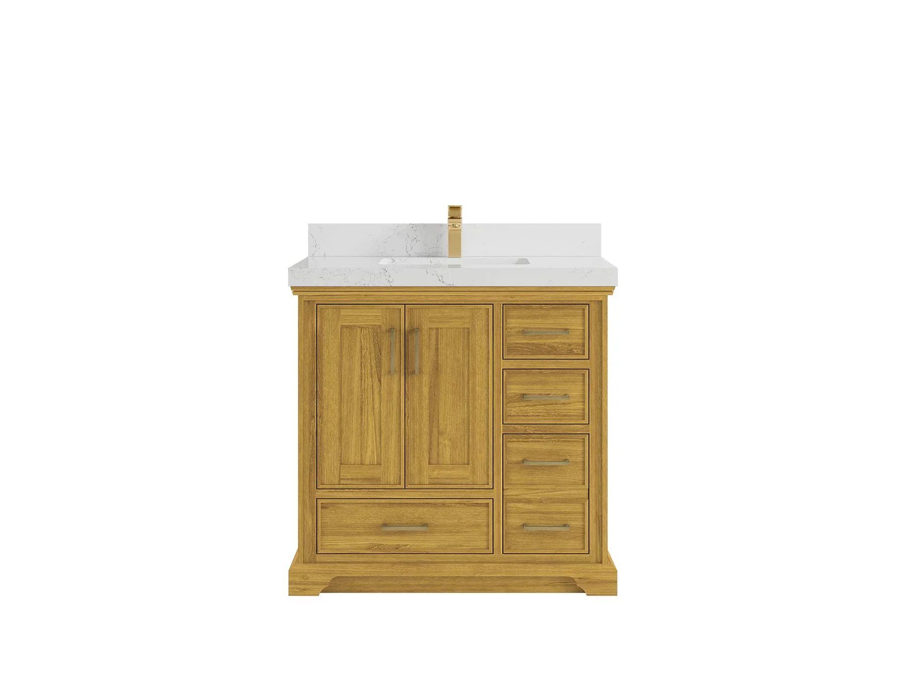 Charlotte White Oak 36 in. W x 22 in. D Center Sink Bathroom Vanity - Image 18