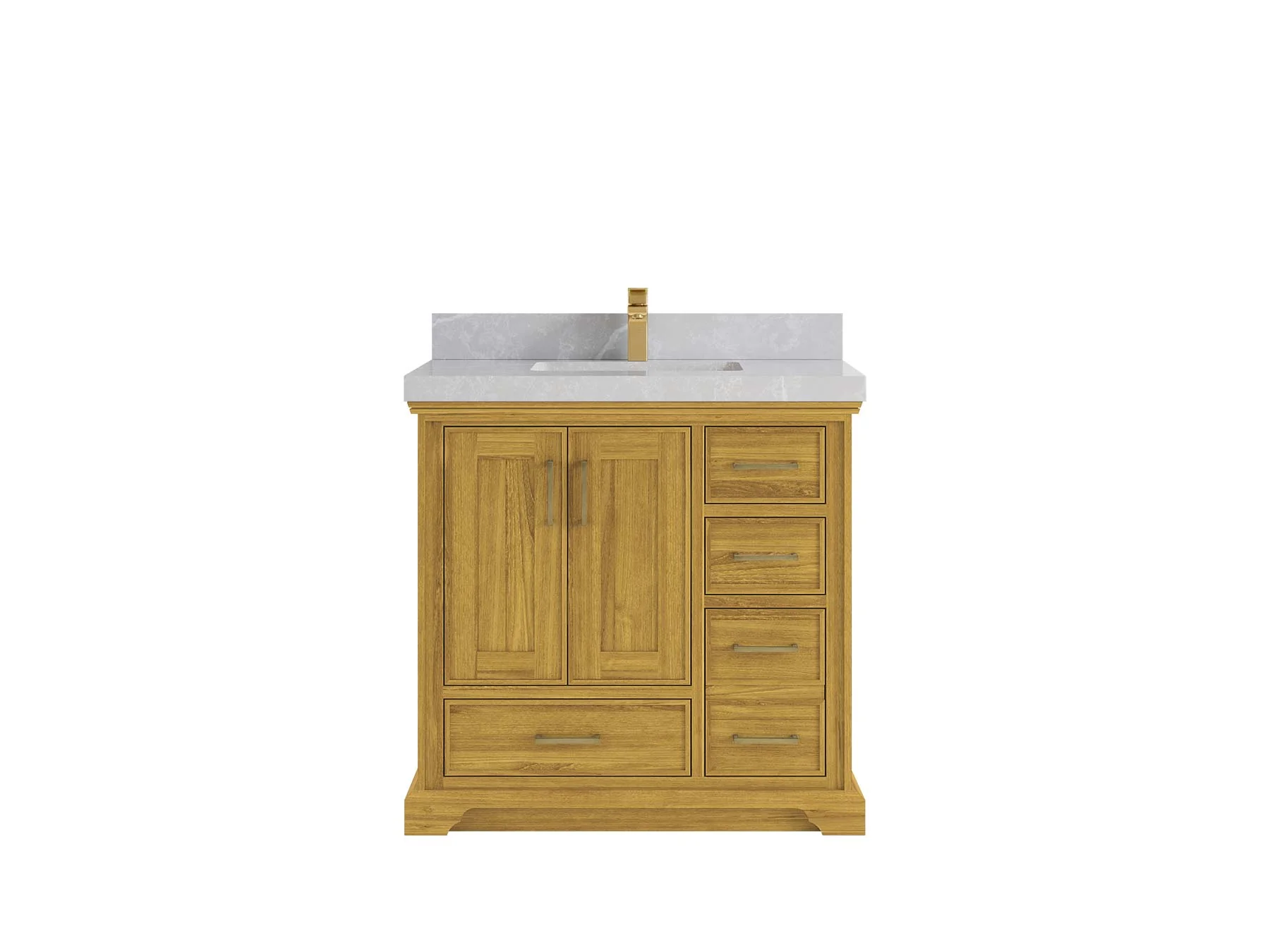Charlotte White Oak 36 in. W x 22 in. D Center Sink Bathroom Vanity - Image 19