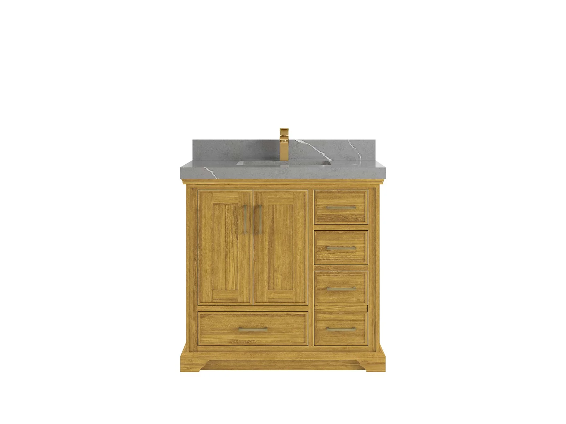 Charlotte White Oak 36 in. W x 22 in. D Center Sink Bathroom Vanity - Image 20