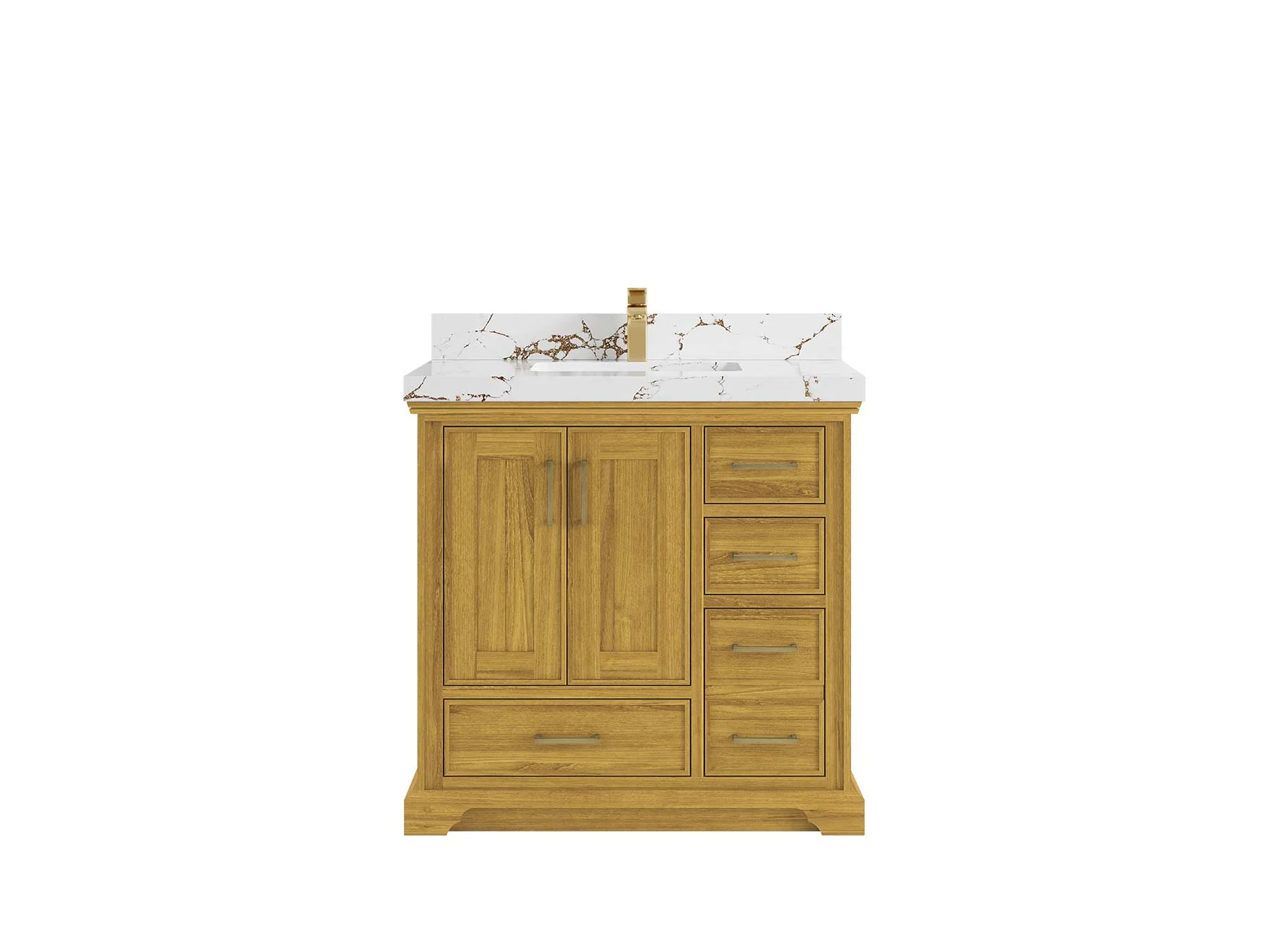 Charlotte White Oak 36 in. W x 22 in. D Center Sink Bathroom Vanity - Image 21