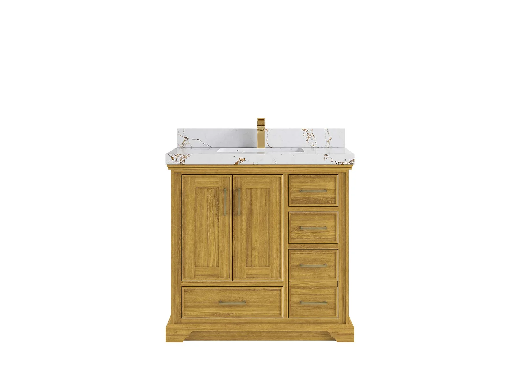 Charlotte White Oak 36 in. W x 22 in. D Center Sink Bathroom Vanity - Image 22