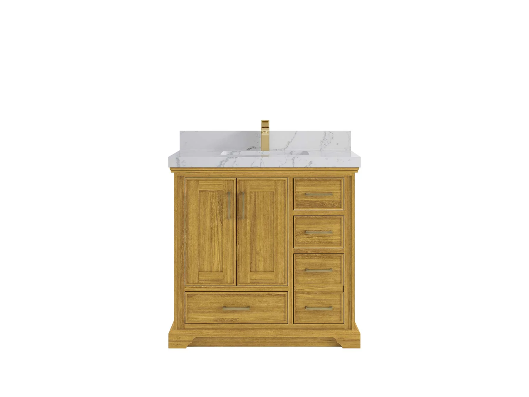 Charlotte White Oak 36 in. W x 22 in. D Center Sink Bathroom Vanity - Image 24